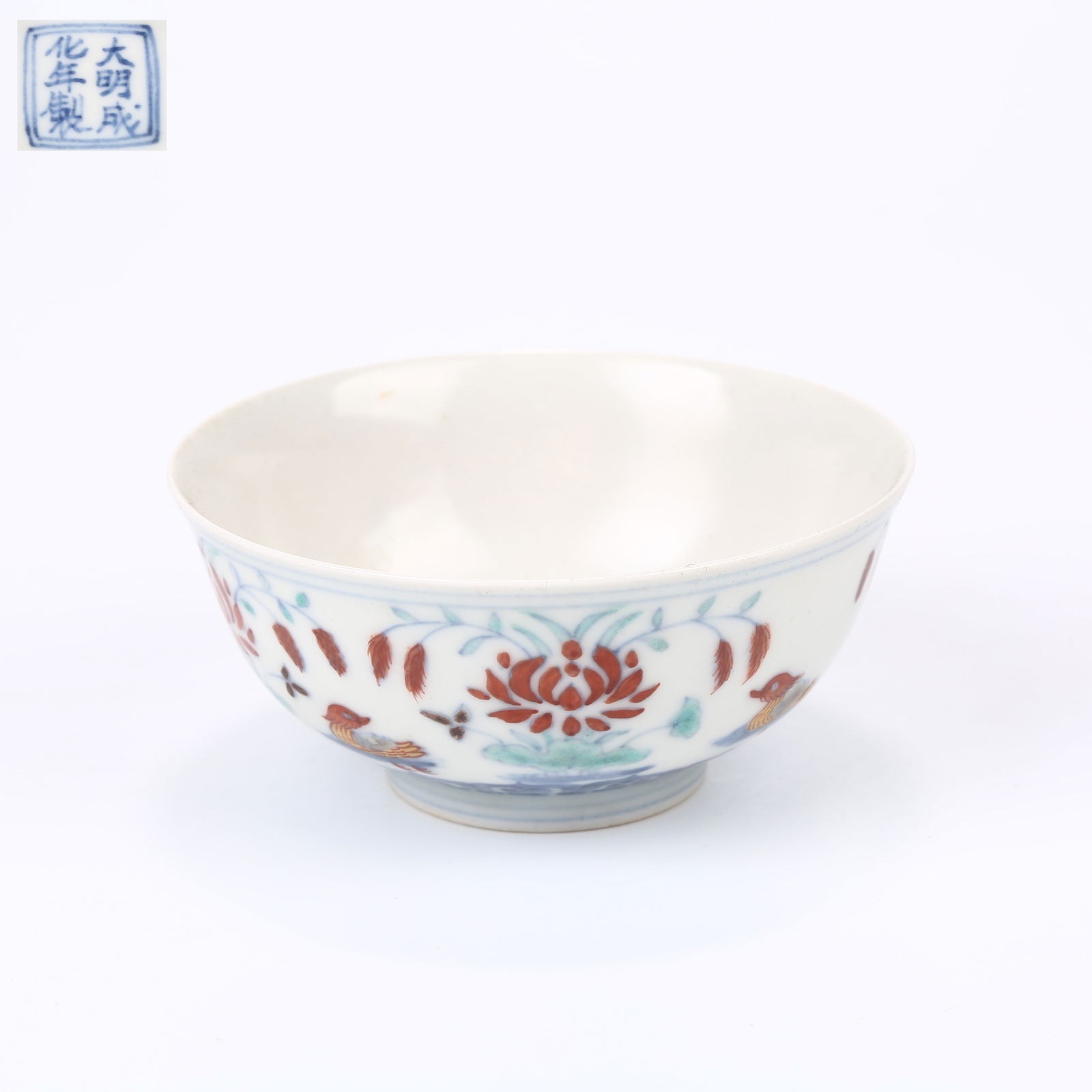 A DOUCAI CUP WITH MANDARIN DUCKS IN A LOTUS POND (1 of 9)