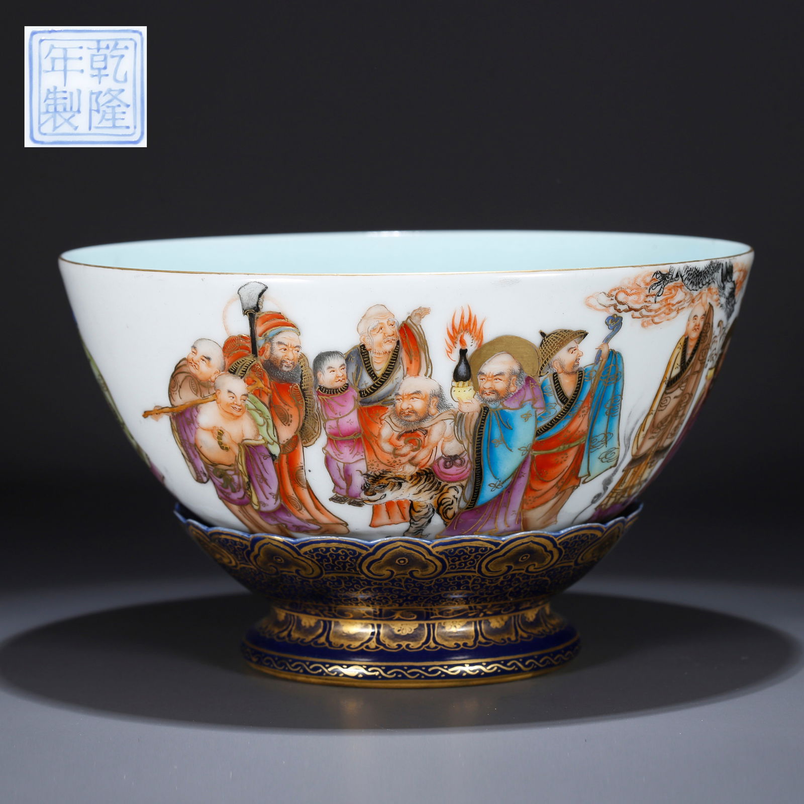A FAMILLE ROSE BOWL WITH FIGURATIVE STORY SCENE (1 of 10)
