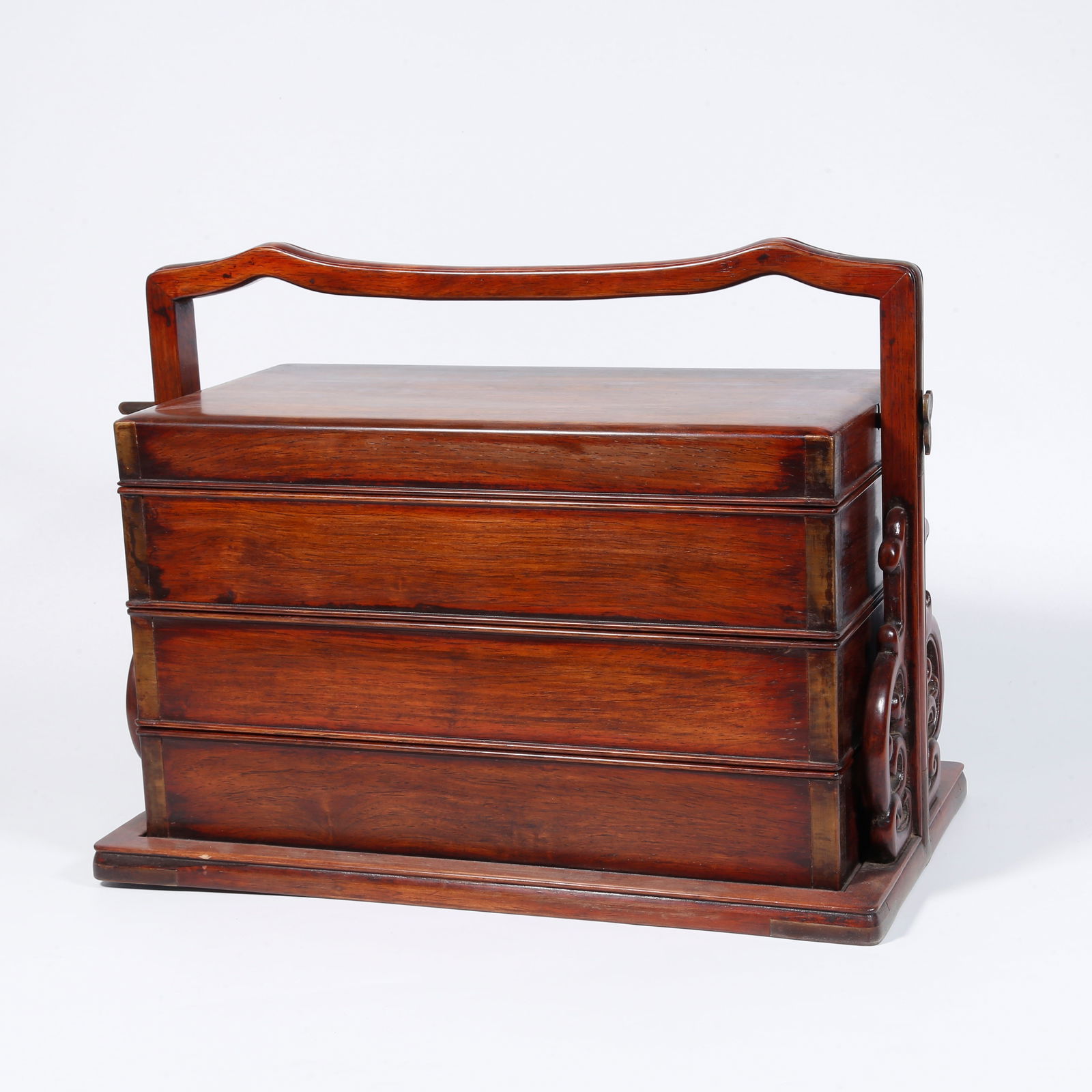 A CARVED FOOD CONTAINER IN HUANGHUALI WOOD (1 of 11)