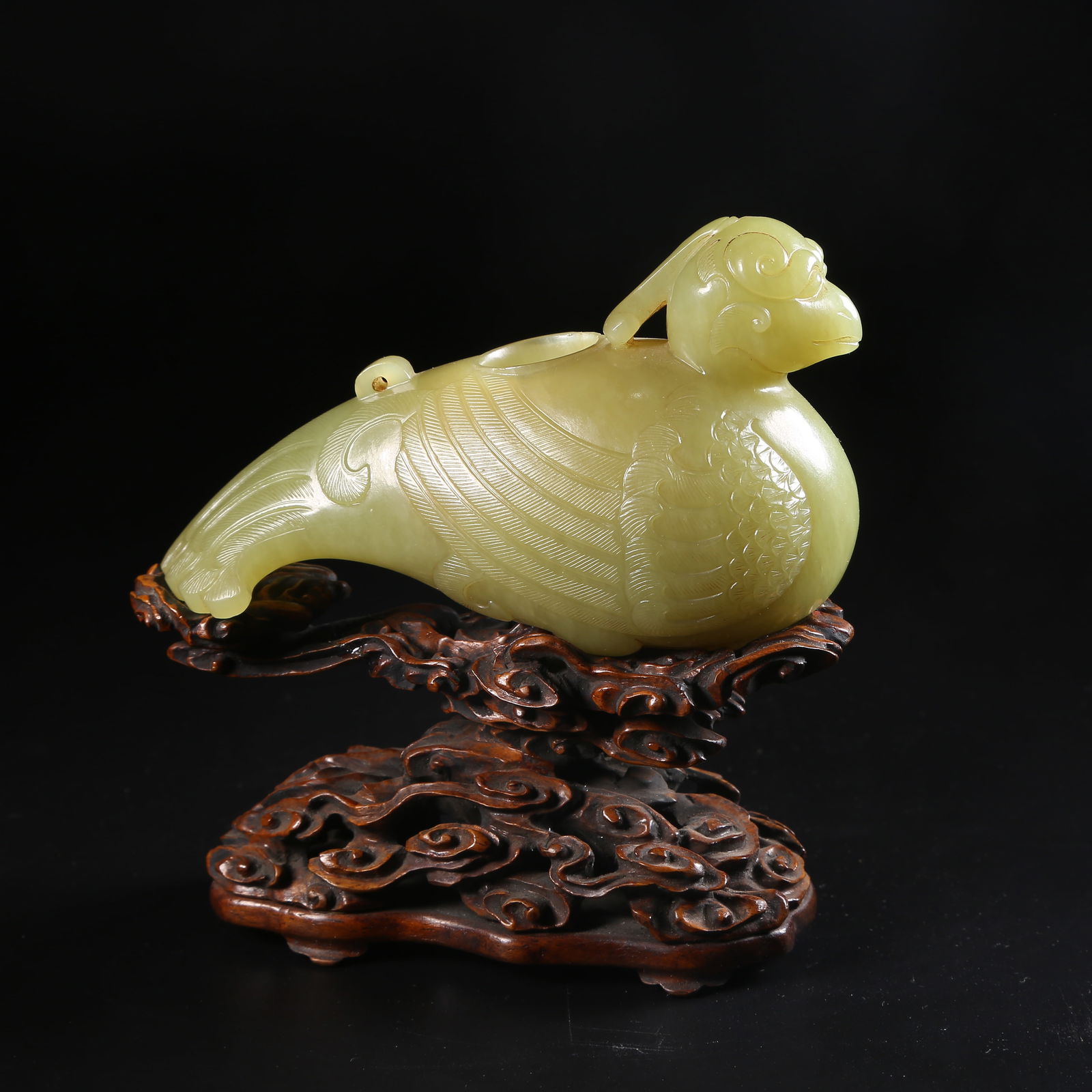 A HETIAN YELLOW JADE PHOENIX-SHAPED CENSER (1 of 10)