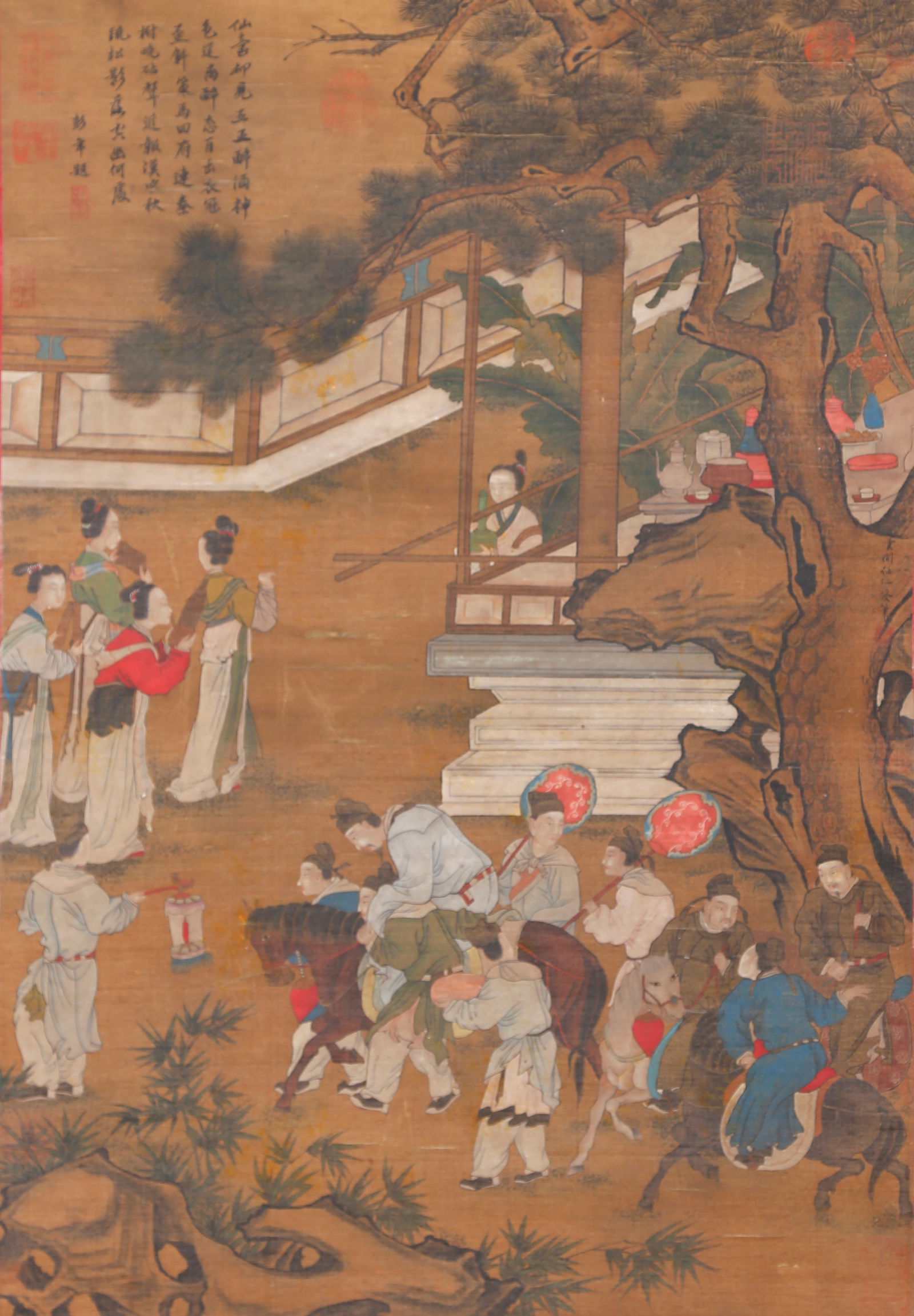 A FIGURE PAINTING ON SILK BY REN RENFA.任仁發 (1 of 9)