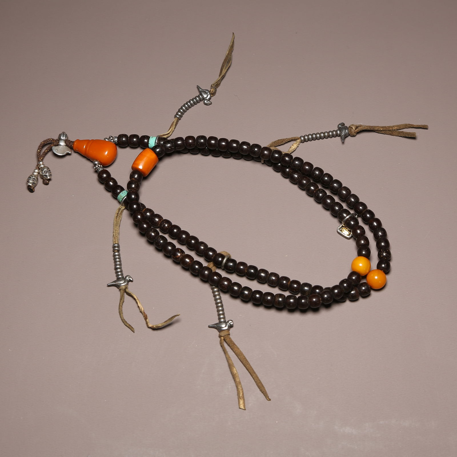 A STRAND OF ROSEWOOD PRAYER BEADS: One Strand of Rosewood Prayer Beads