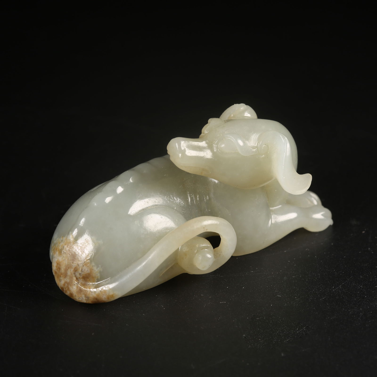 A ARCHAIC JADE SPIRIT DOG ORNAMENT (1 of 9)