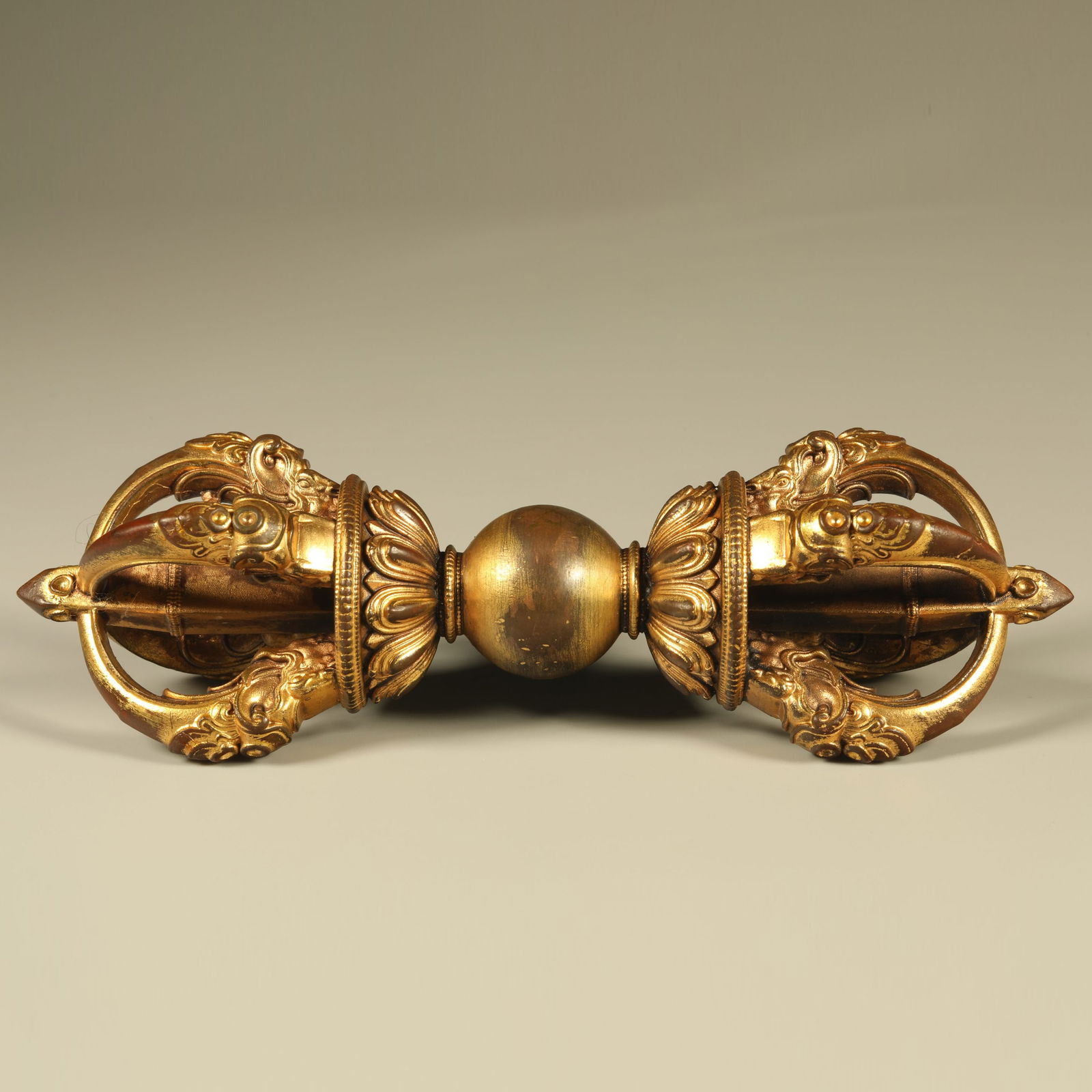 A GILT-BRONZE VAJRA RITUAL OBJECT (1 of 6)