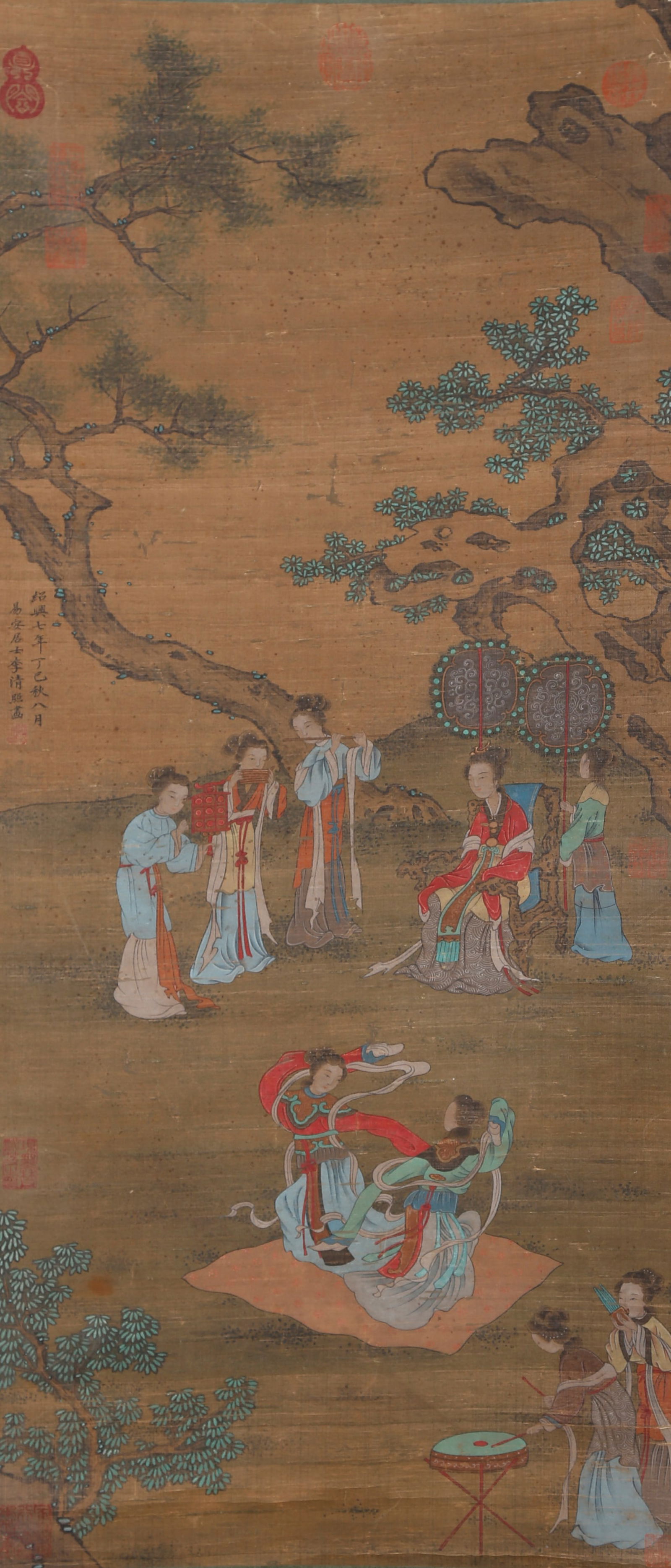 A LADY PAINTING ON SILK BY LI QINGZHAO.李清照 (1 of 11)