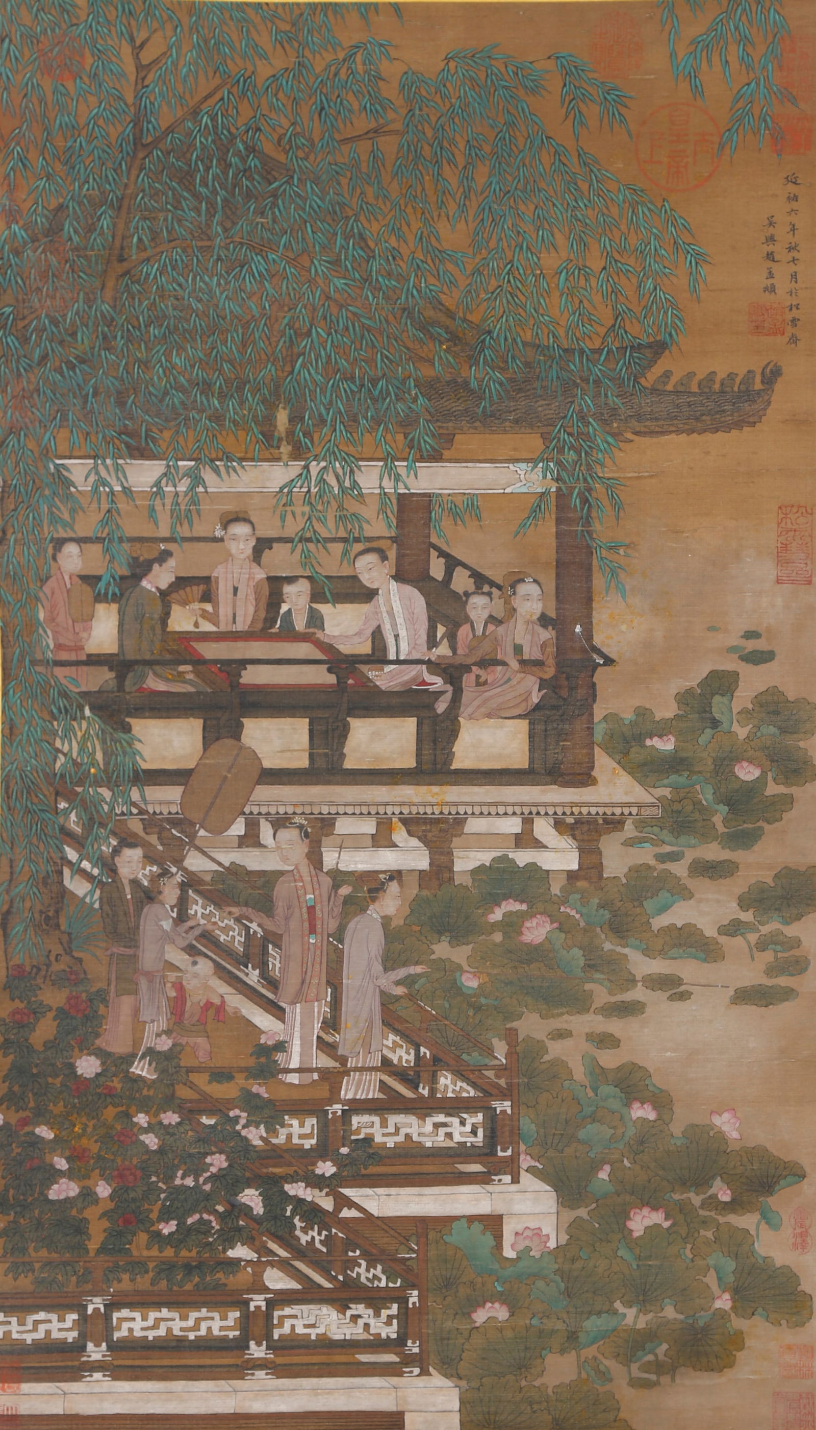 A LADY PAINTING ON SILK BY ZHAO MENGFU.趙孟頫 (1 of 11)