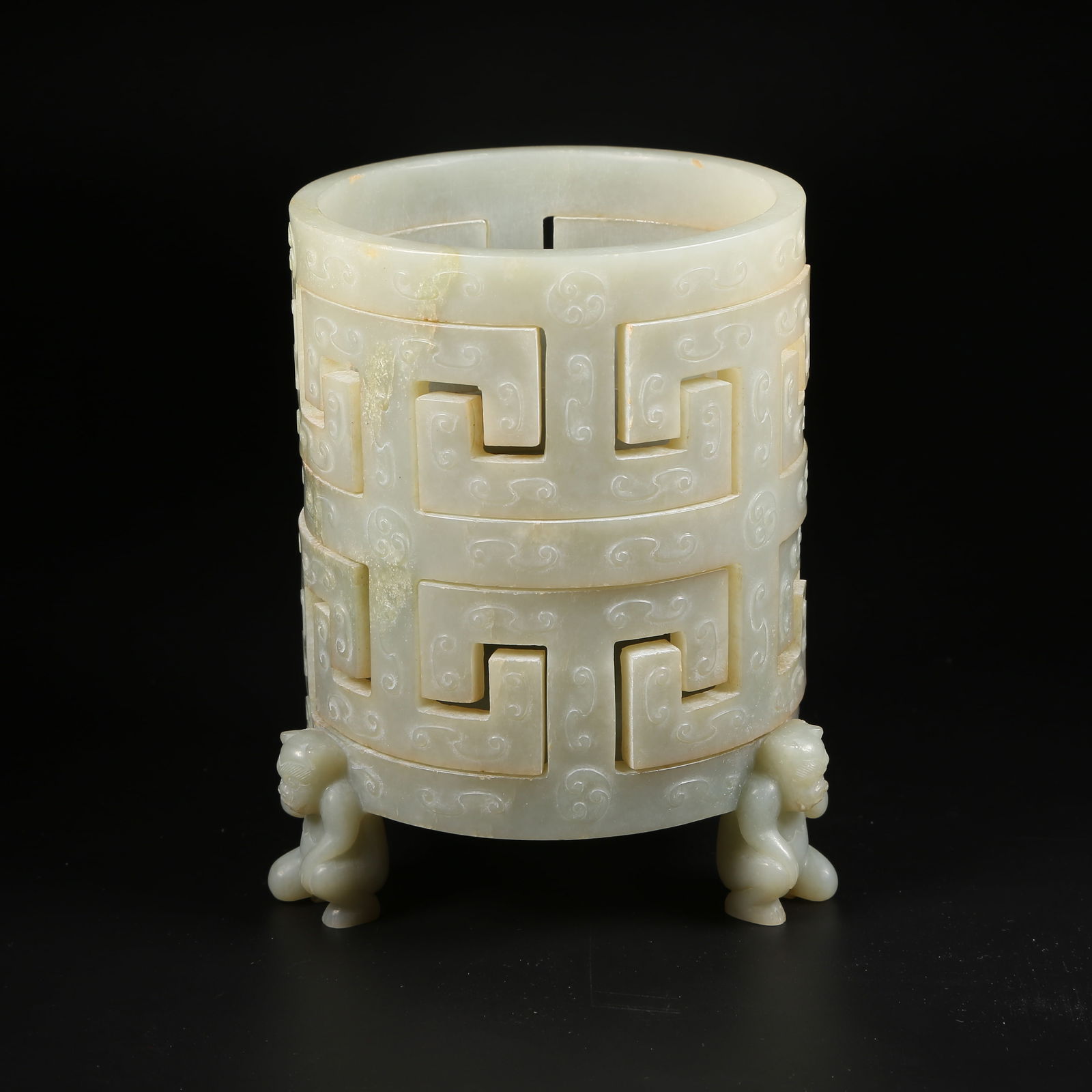 A HETIAN JADE TRIPOD CENSER (1 of 9)