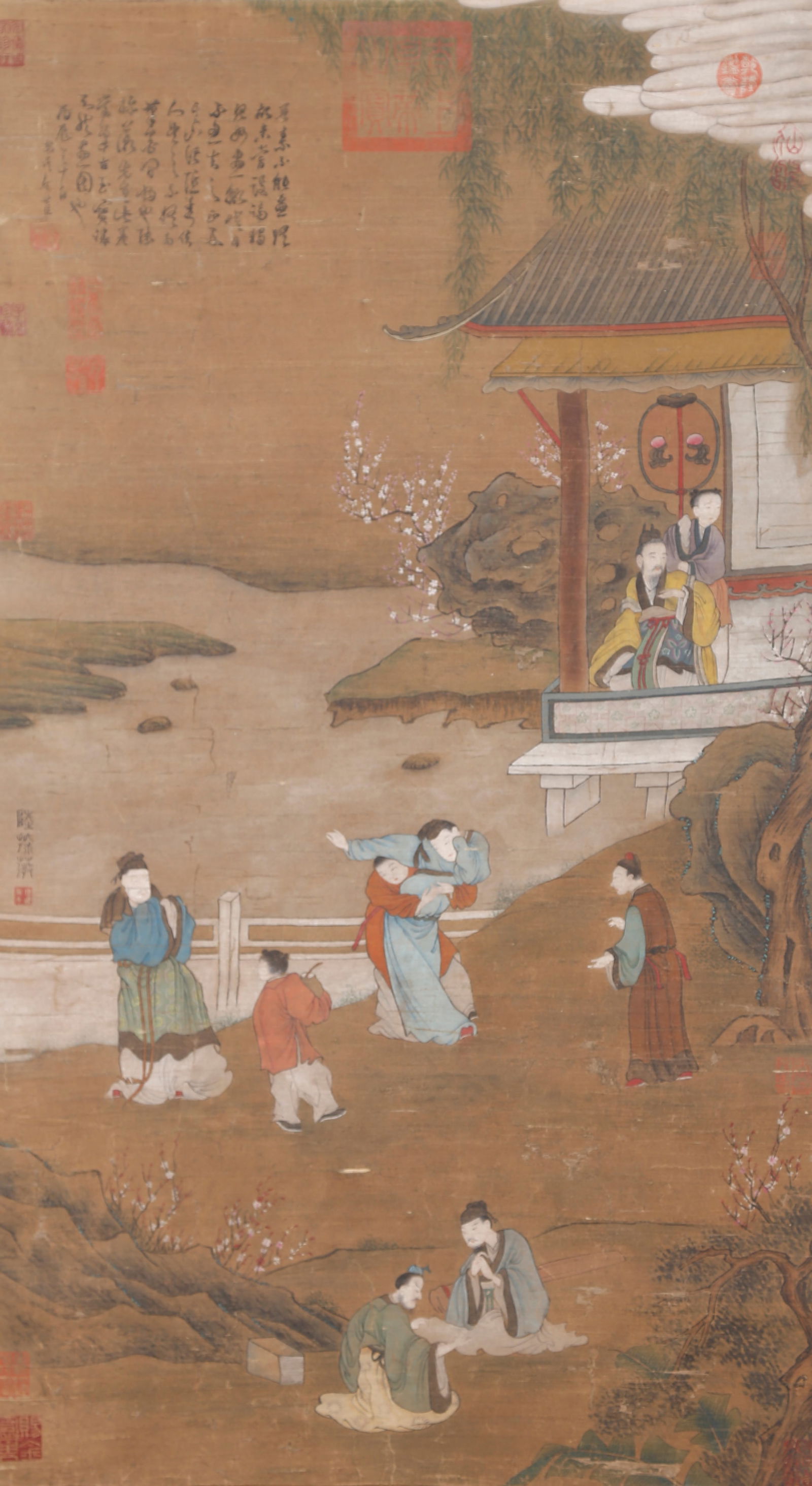 A FIGURE PAINTING ON SILK BY LU TANWEI.陸探微 (1 of 11)