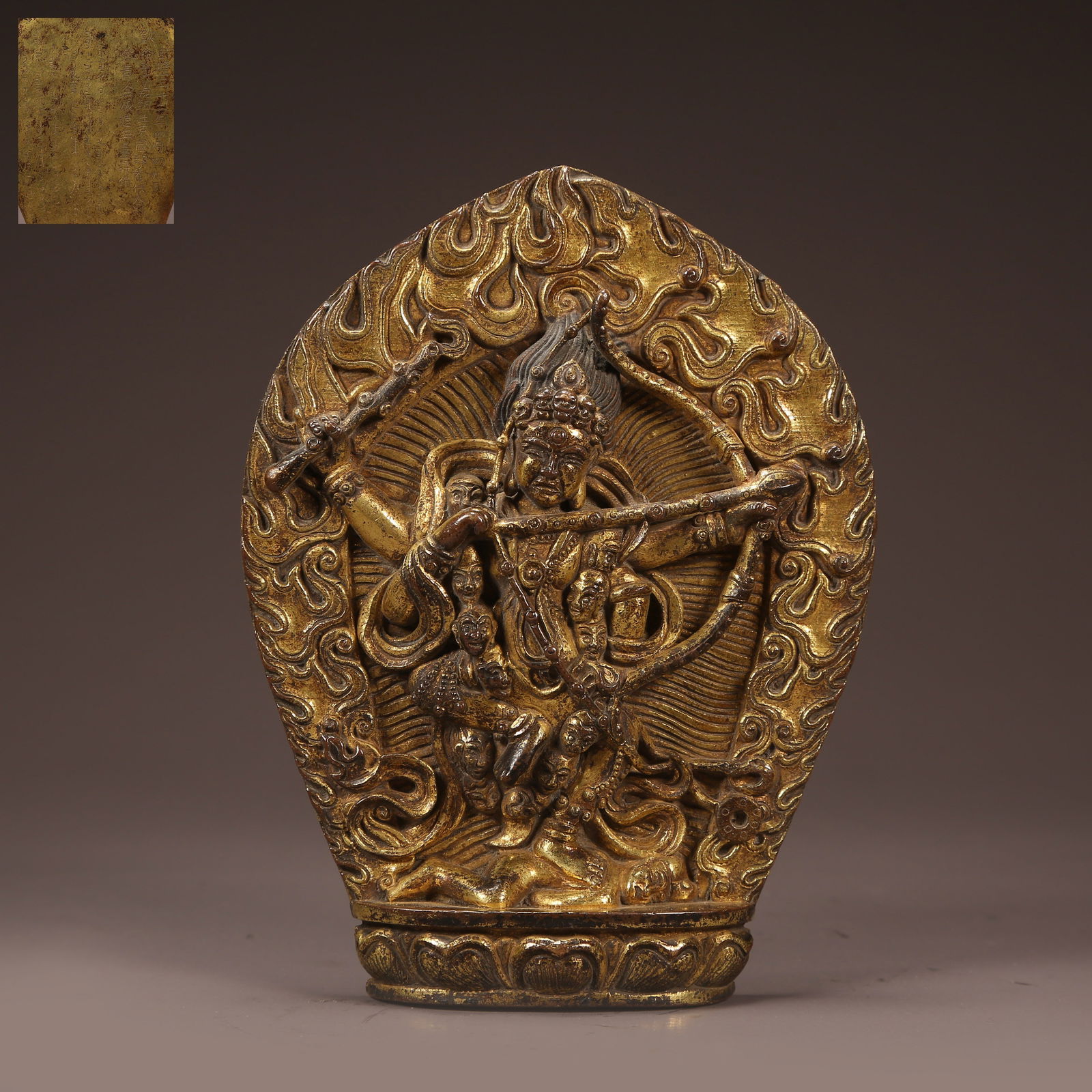 A GILT BRONZE WISDOM-ACTION BUDDHA MOTHER STATUE (1 of 7)