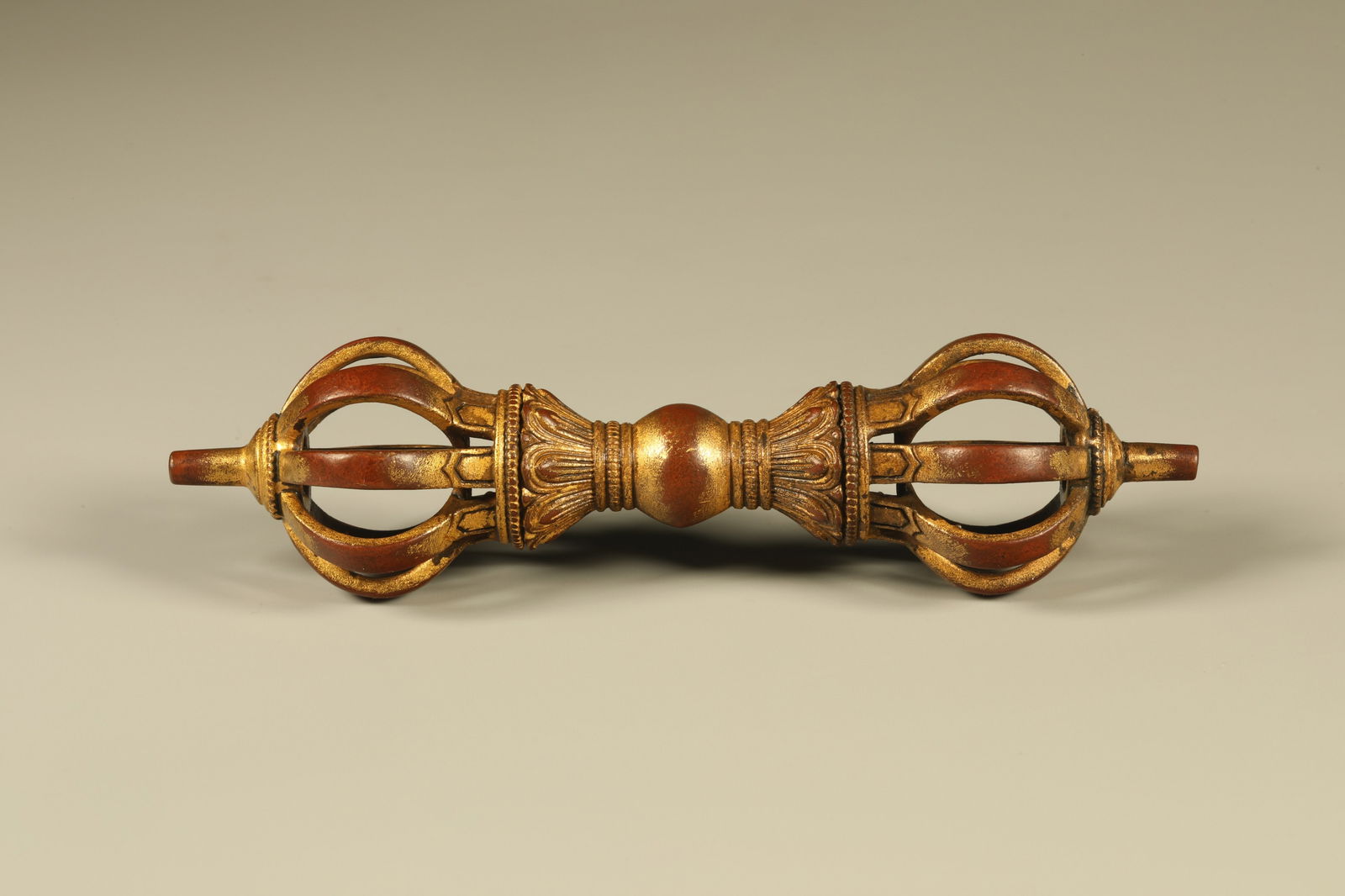A GILT-BRONZE VAJRA RITUAL OBJECT (1 of 6)