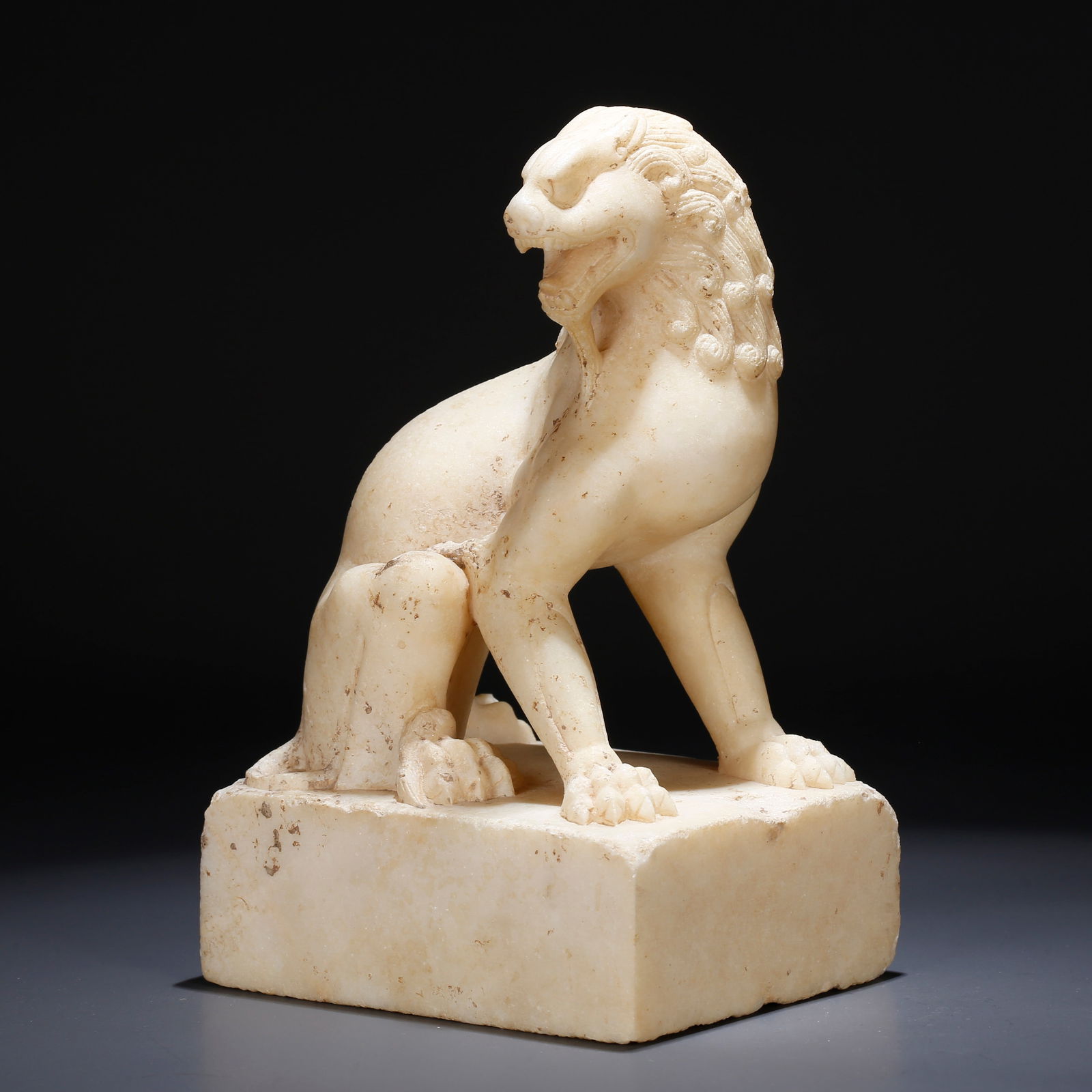 A HAN WHITE JADE LION-SEAL ORNAMENT (1 of 10)
