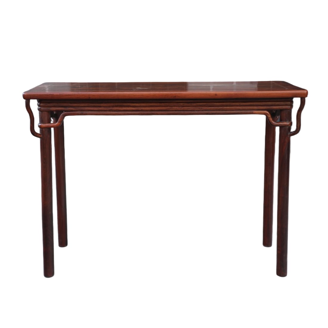 A HUANGHUALI HORSESHOE CROSSBAR TABLE (1 of 7)