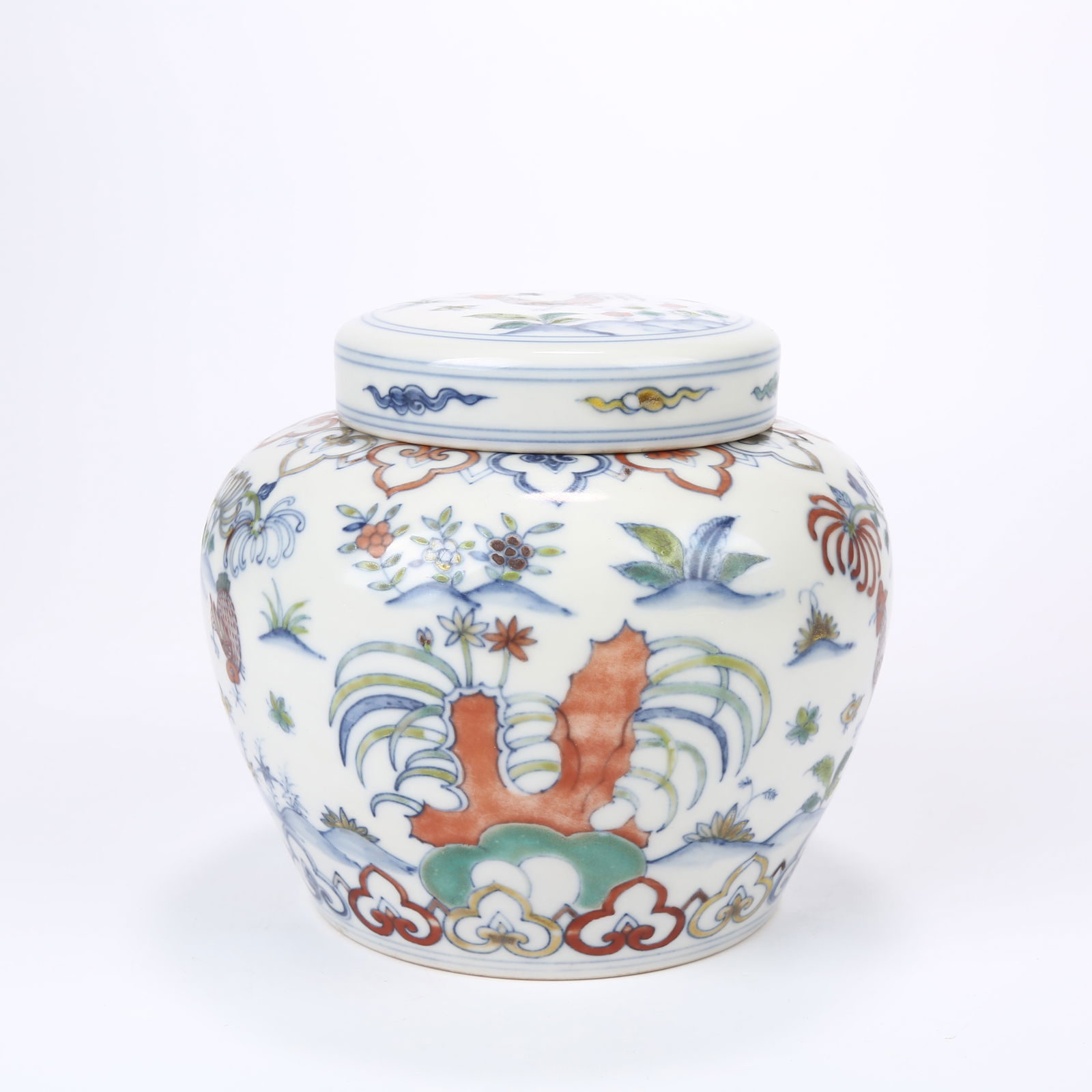 A DOUCAI "GREAT AUSPICIOUSNESS" HEAVENLY CHARACTER JAR (1 of 10)