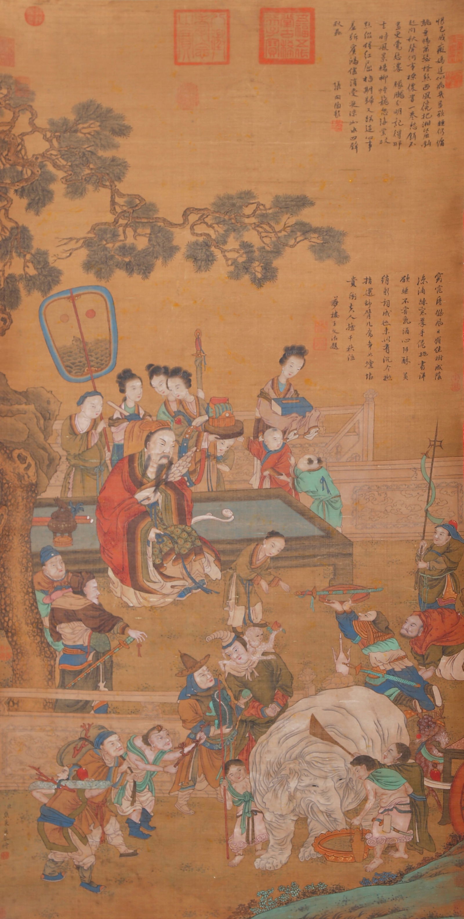A FIGURE PAINTING ON SILK BY JIAO BINGZHEN.焦秉貞 (1 of 11)