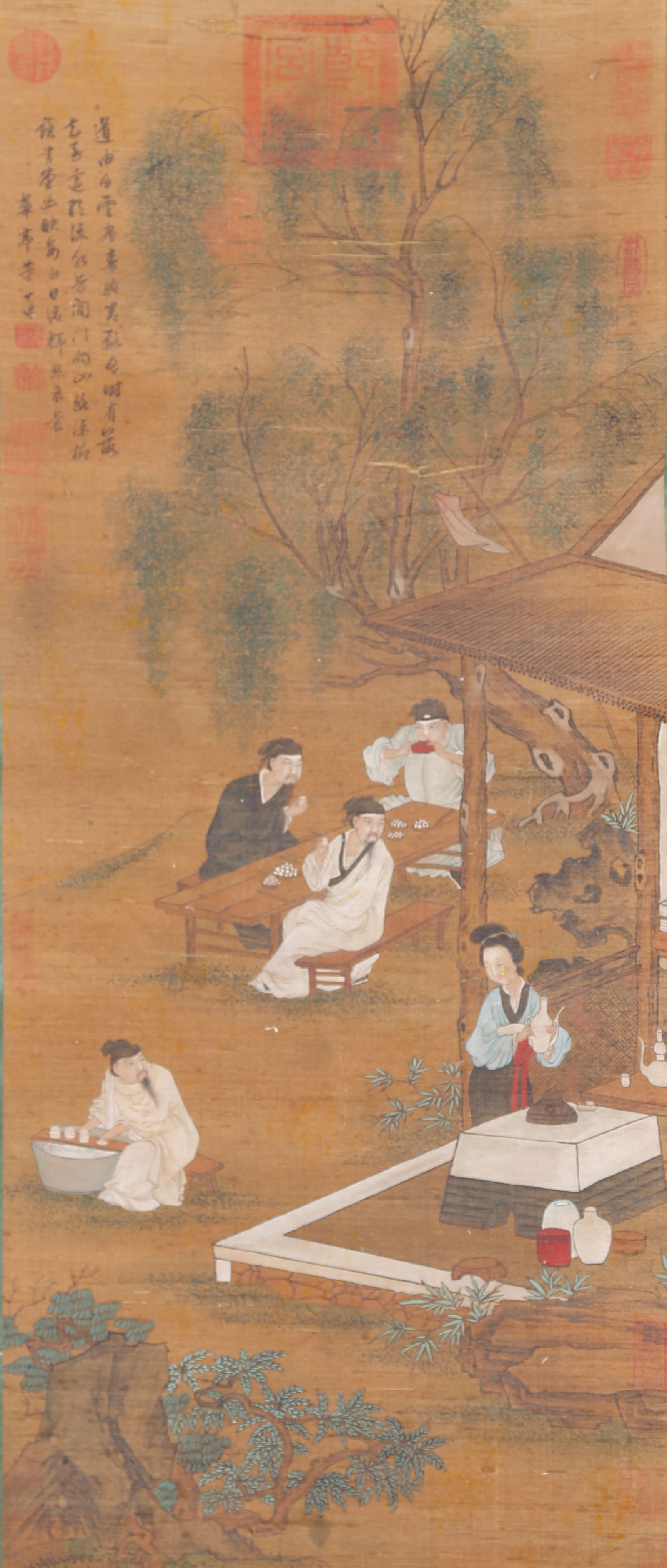 A FIGURE PAINTING ON SILK BY DONG QICHANG.董其昌 (1 of 10)