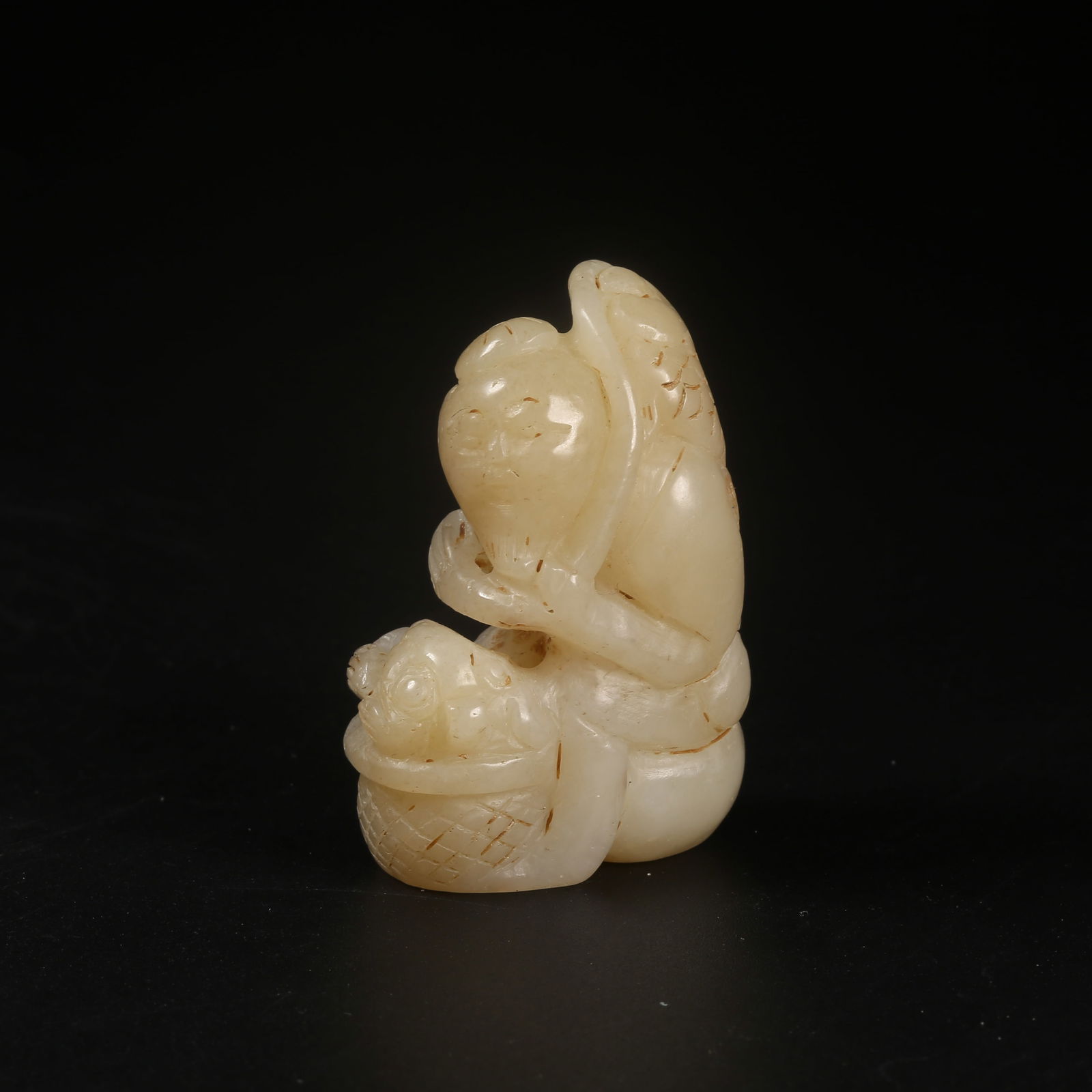 A HETIAN JADE CARVING OF A FISHING SCENE (1 of 8)