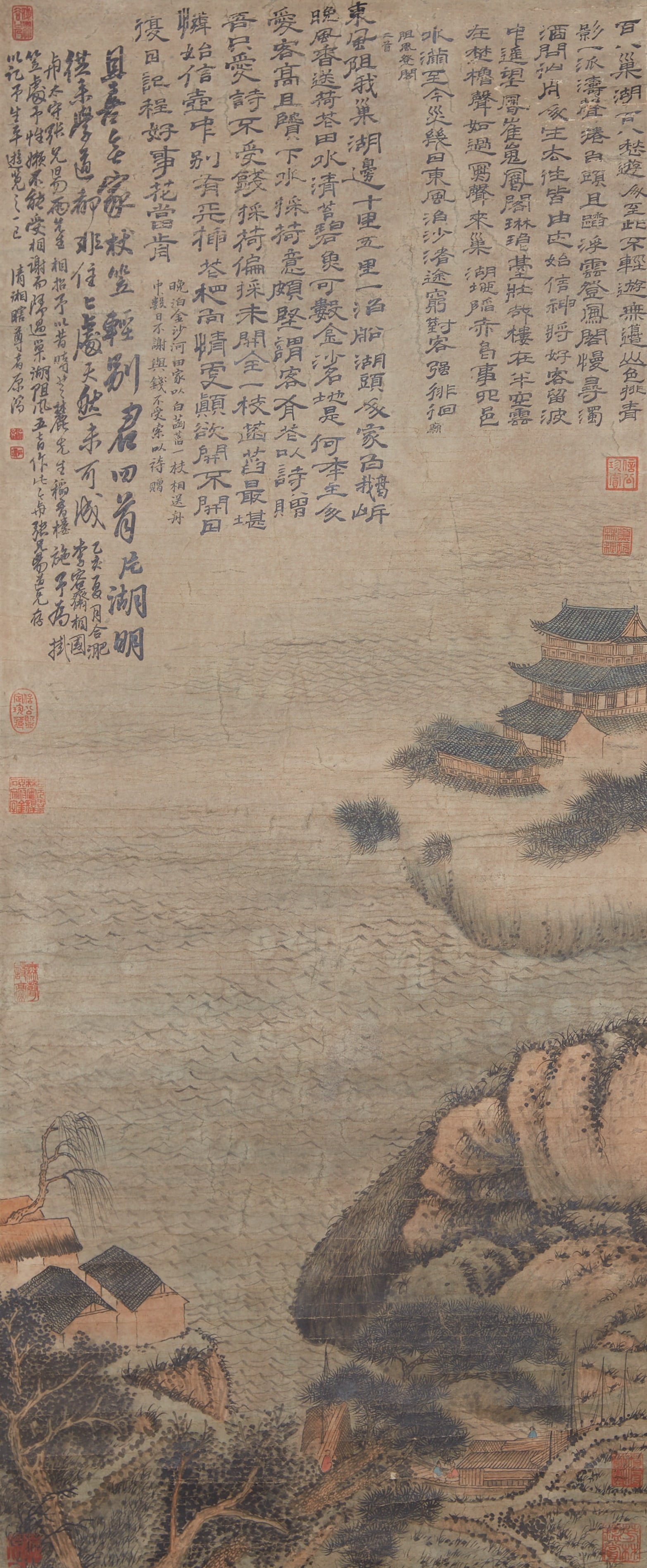 A LANDSCAPE PAINTING ON PAPER BY SHITAO.石濤 (1 of 12)
