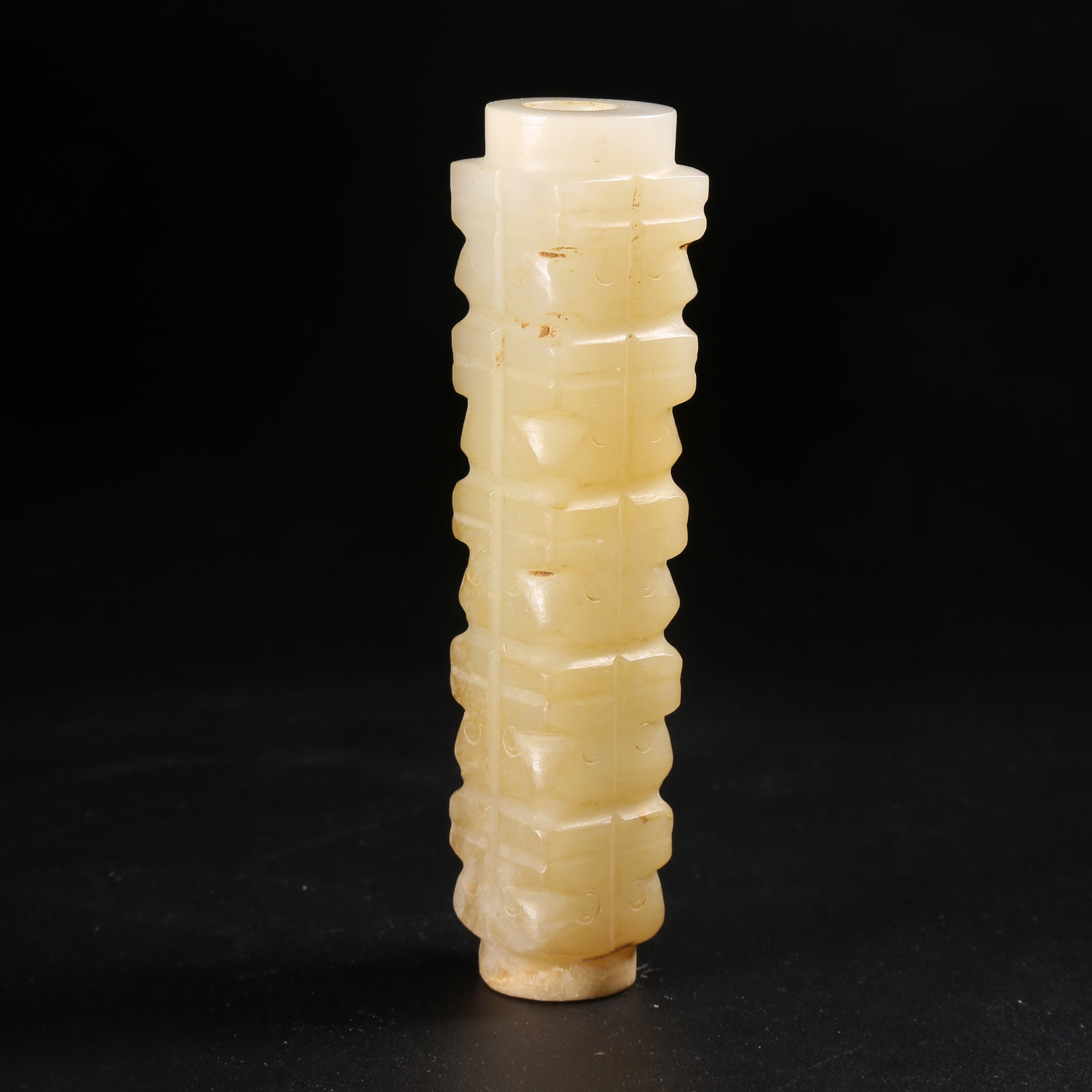A MEDIEVAL JADE CONG: Medieval Jade Cong
