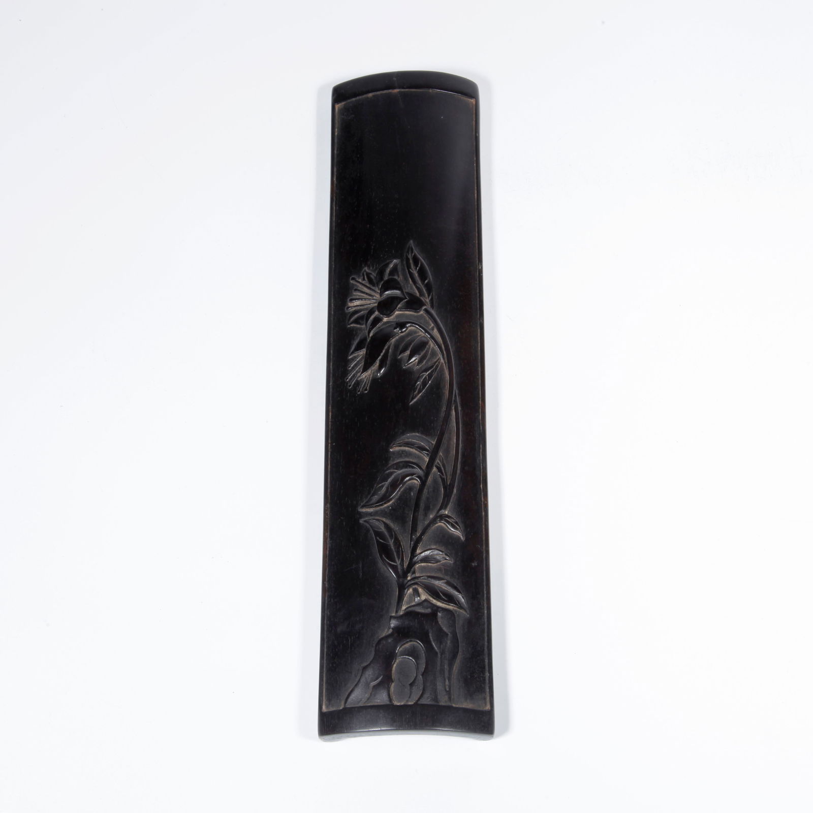 A ZITAN WOOD CARVING FLOWER PATTERN ARMREST (1 of 9)