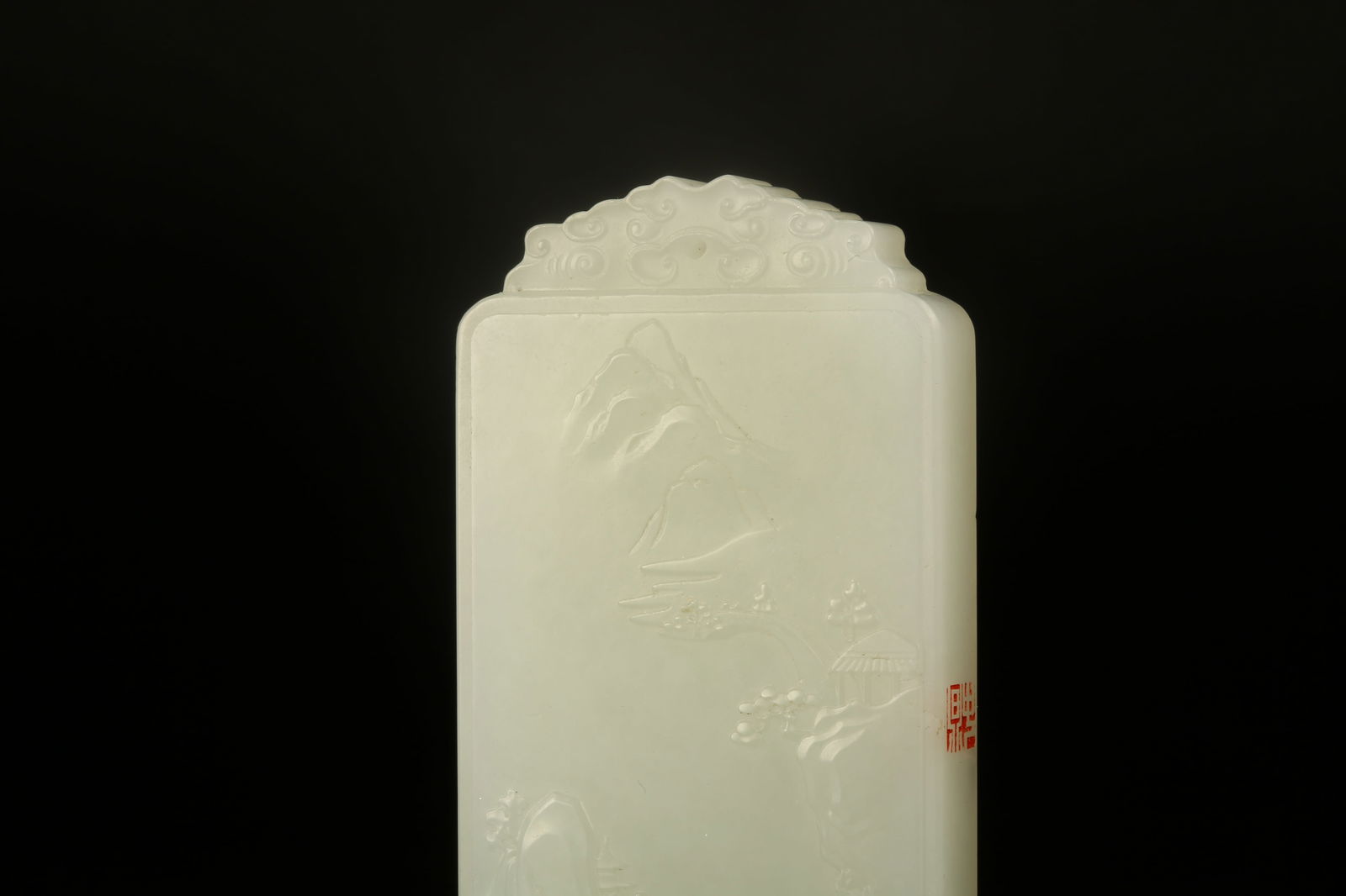 A HETIAN JADE LANDSCAPE PATTERN PLAQUE - 2