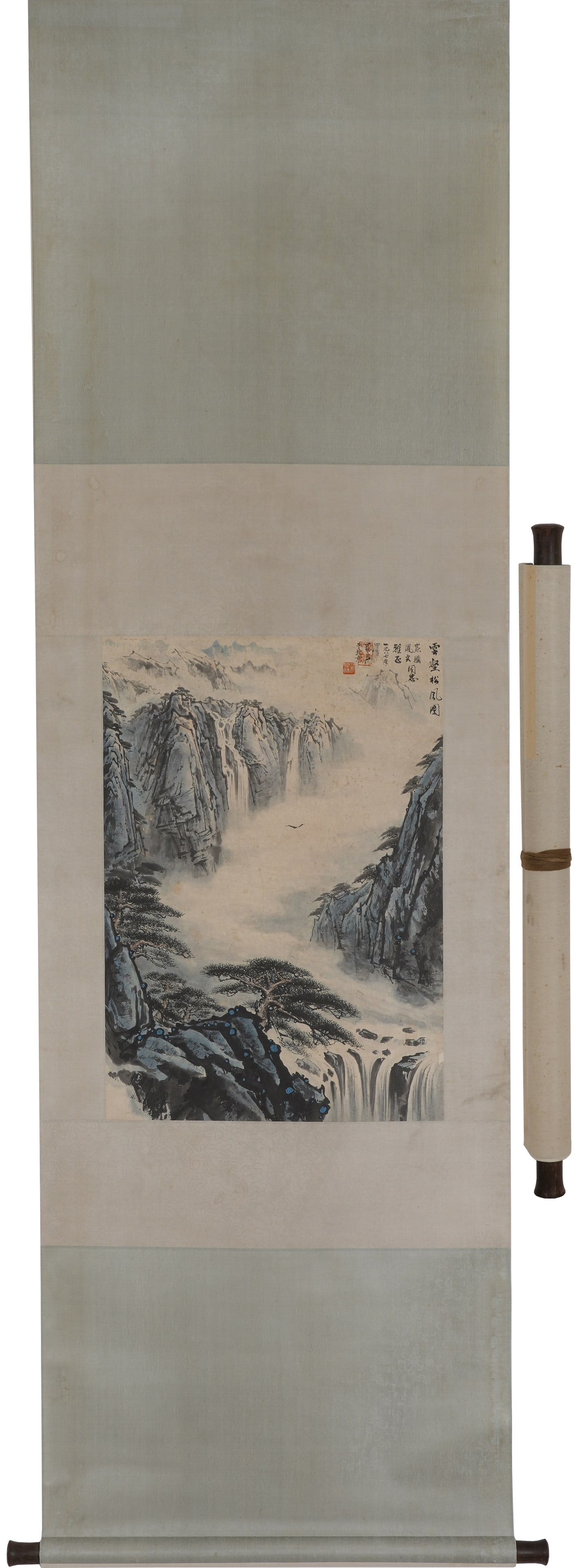 A LANDSCAPE PAINTING ON PAPER. (1 of 12)