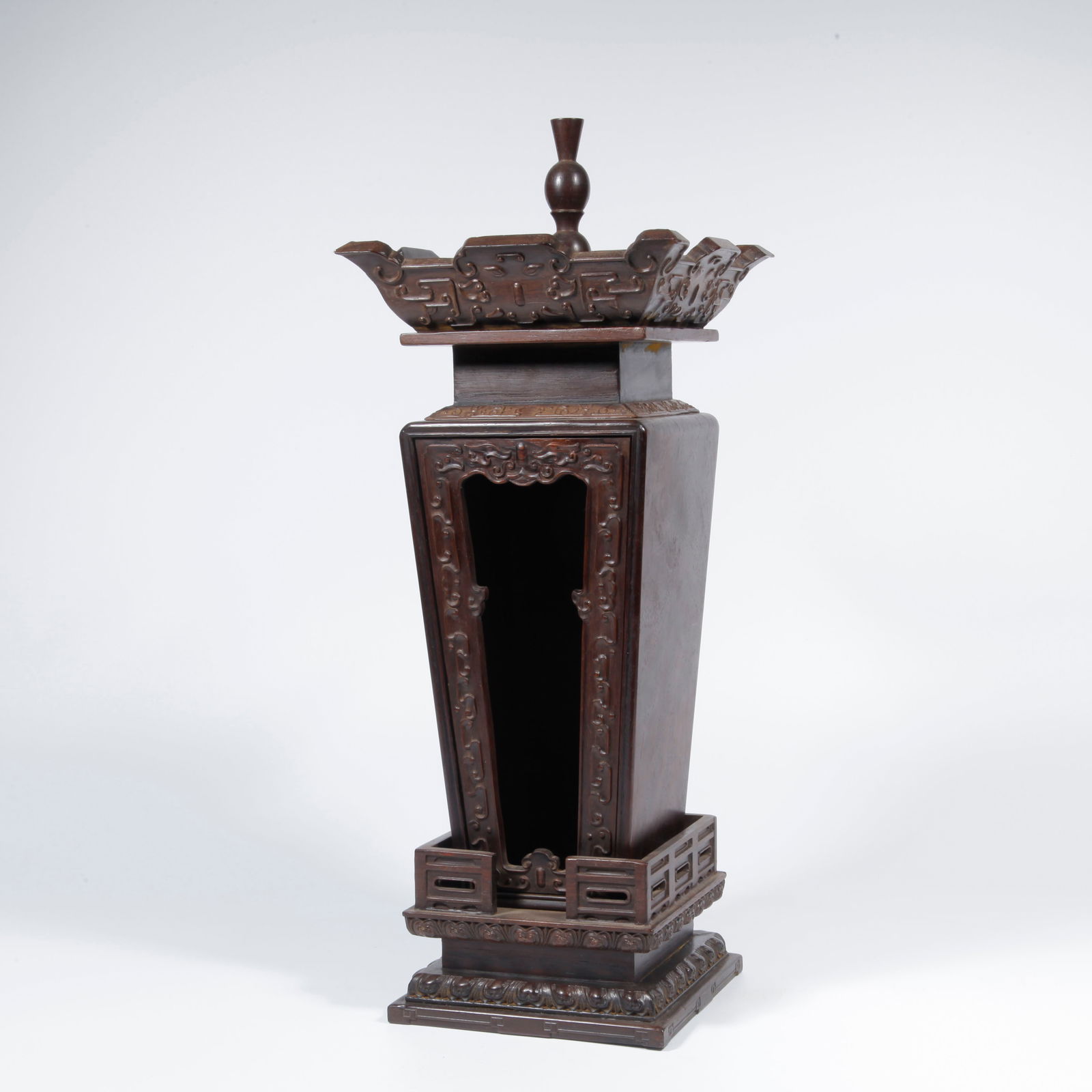 A ZITAN WOOD CARVING BUDDHA SHRINE (1 of 12)