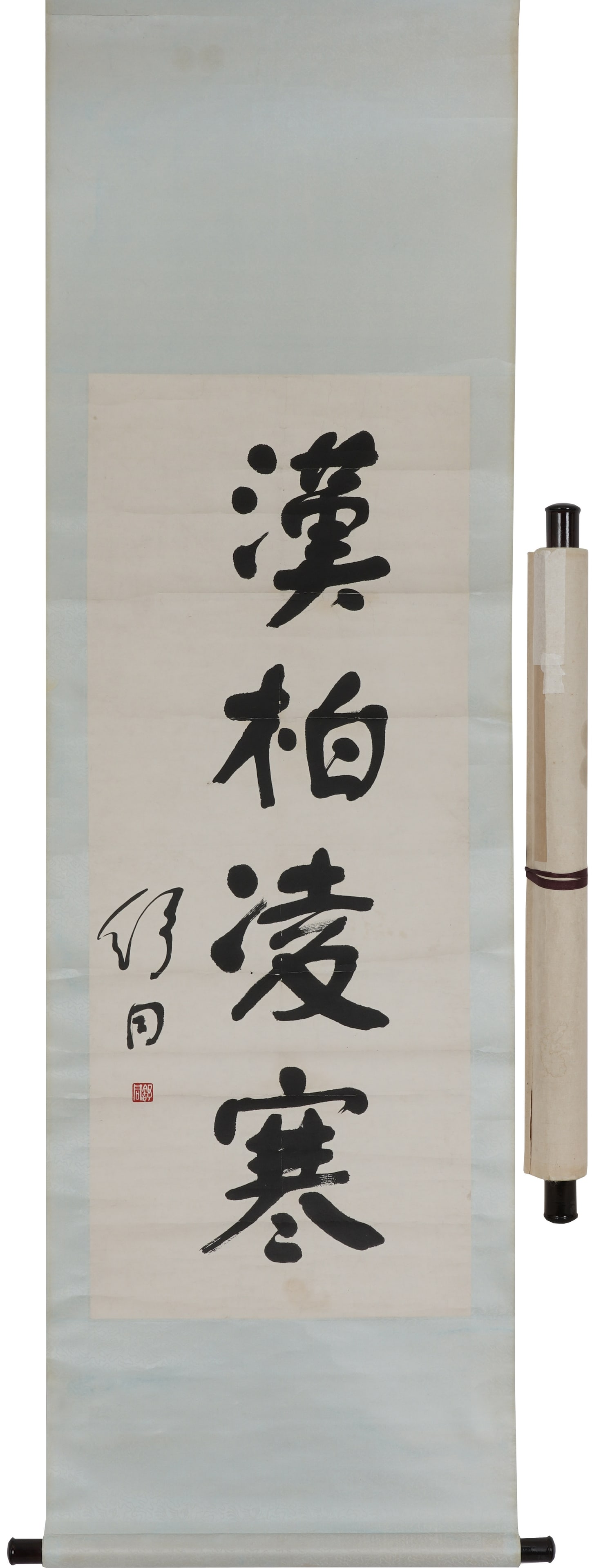 A CALLIGRAPHY ON PAPER BY SHU TONG.舒同: Calligraphy on Paper by Shu Tong.舒同