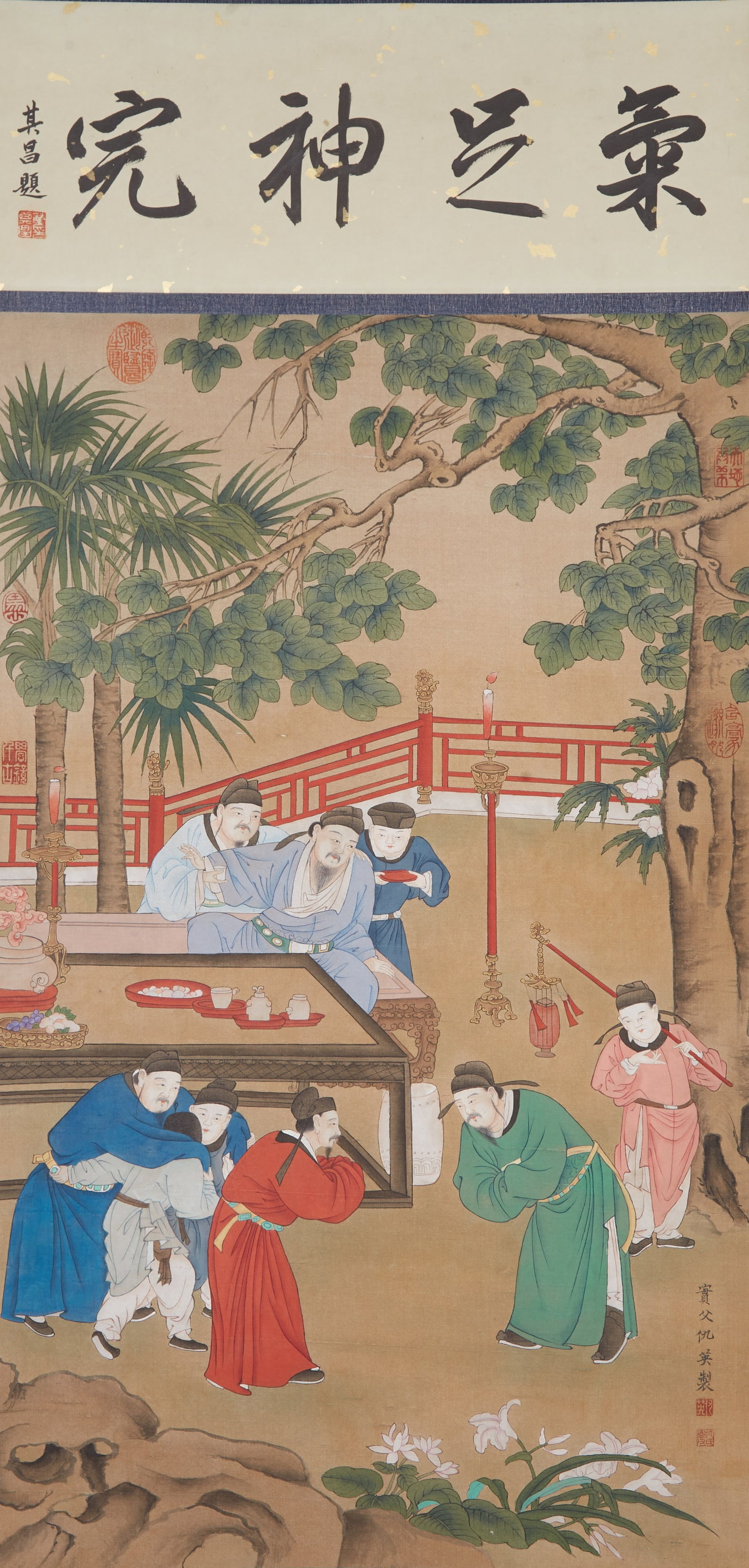 A FIGURE PAINTING ON SILK BY QIU YING.仇英 (1 of 11)