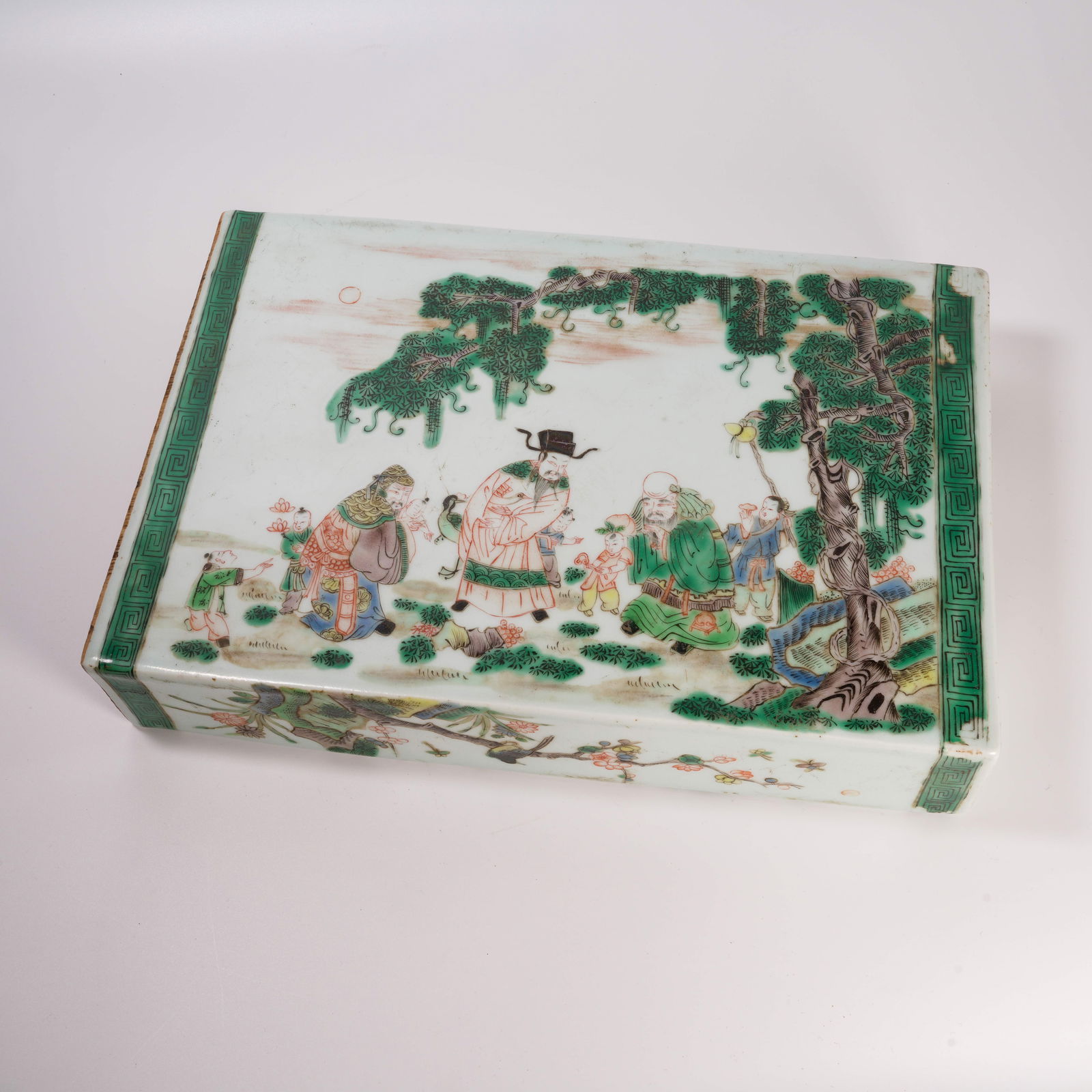 A WUCAI "FU, LU, SHOU" PILLOW (1 of 10)