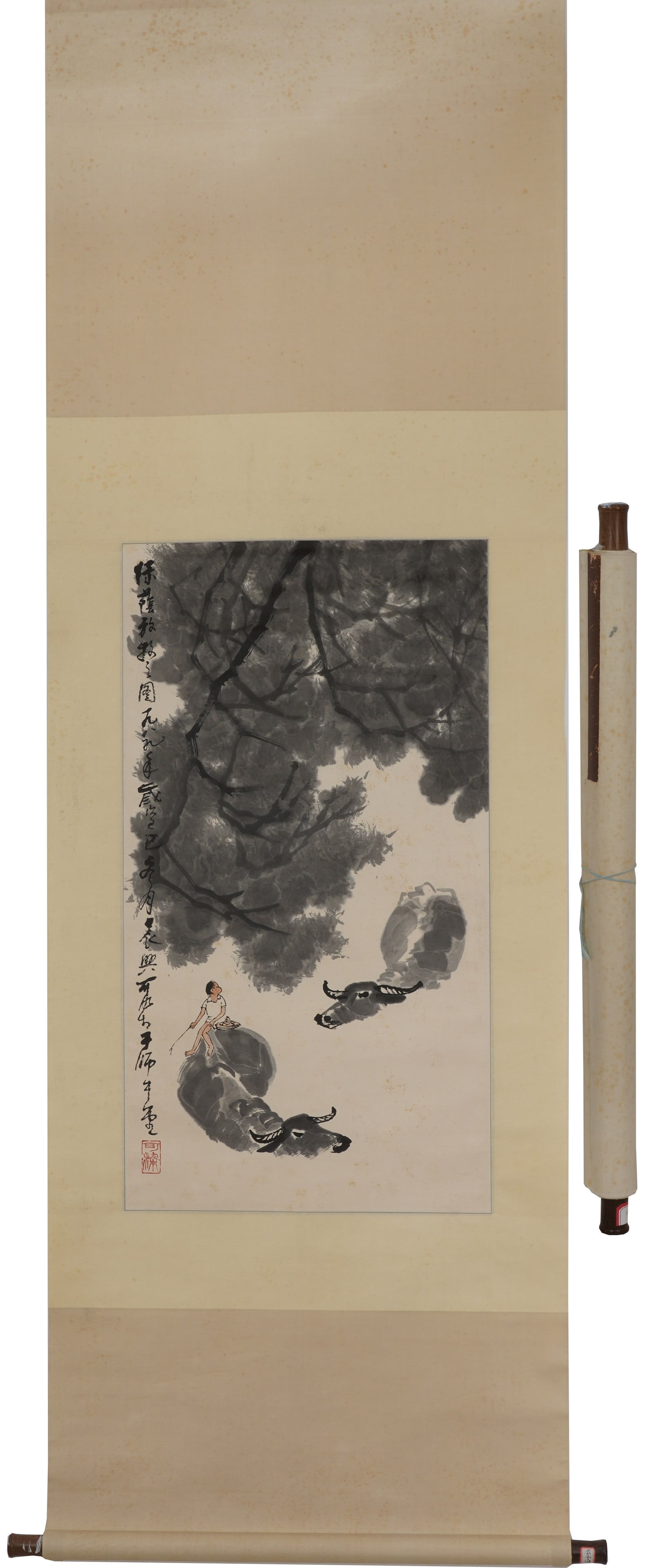 A HERDING OX PAINTING ON PAPER BY LI KERAN.李可染 (1 of 11)