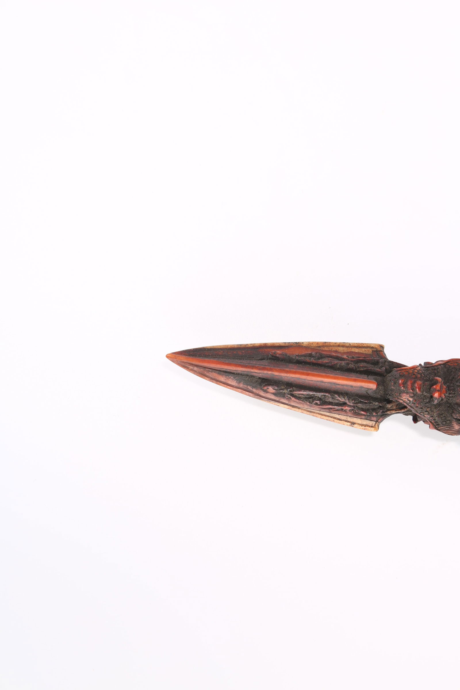 A BONE PHURBA VAJRA RITUAL DAGGER - 4