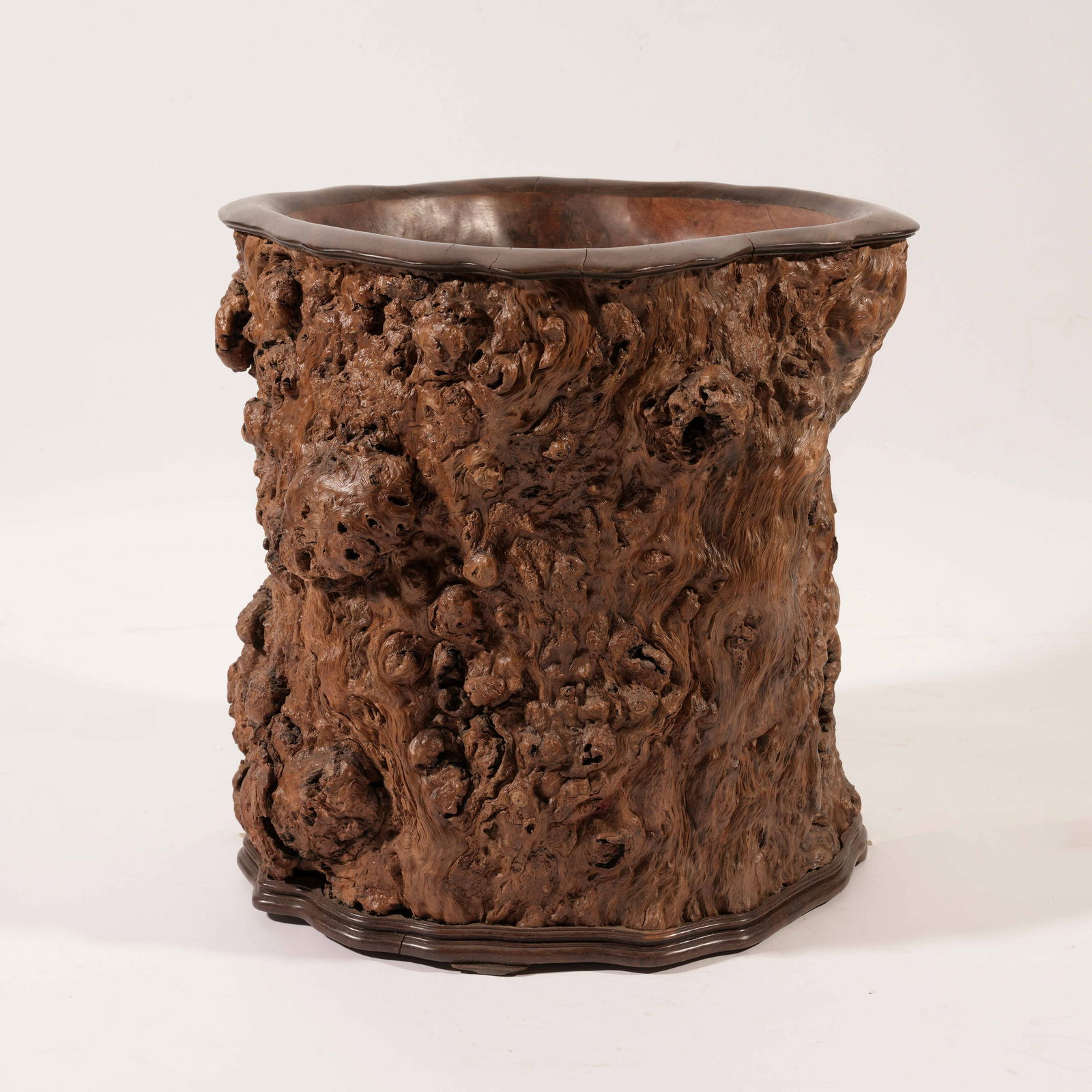 A HUANGHUALI BURL BRUSH REST: Huanghuali Burl Brush Rest