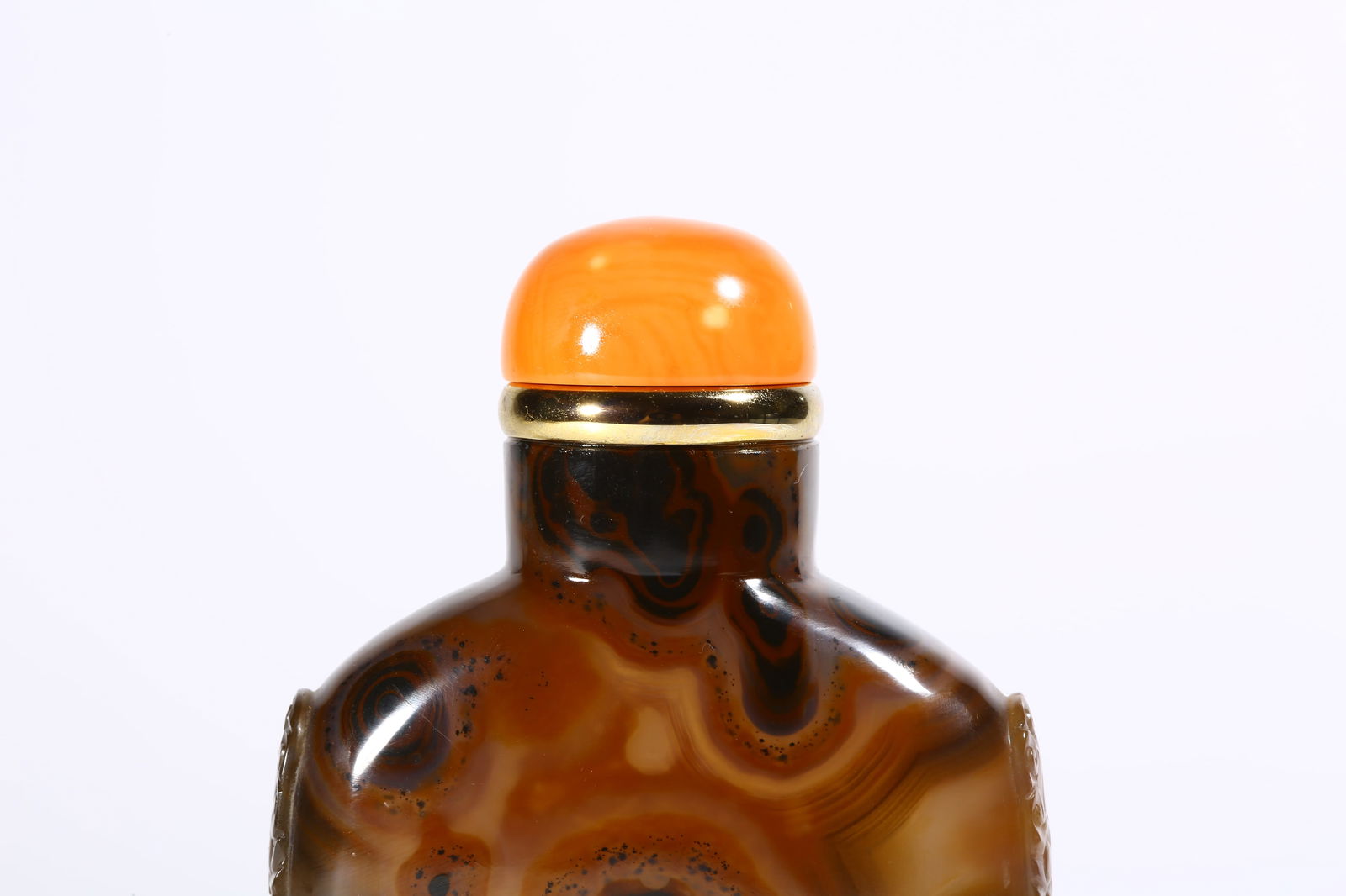 A AGATE SNUFF BOTTLE - 2