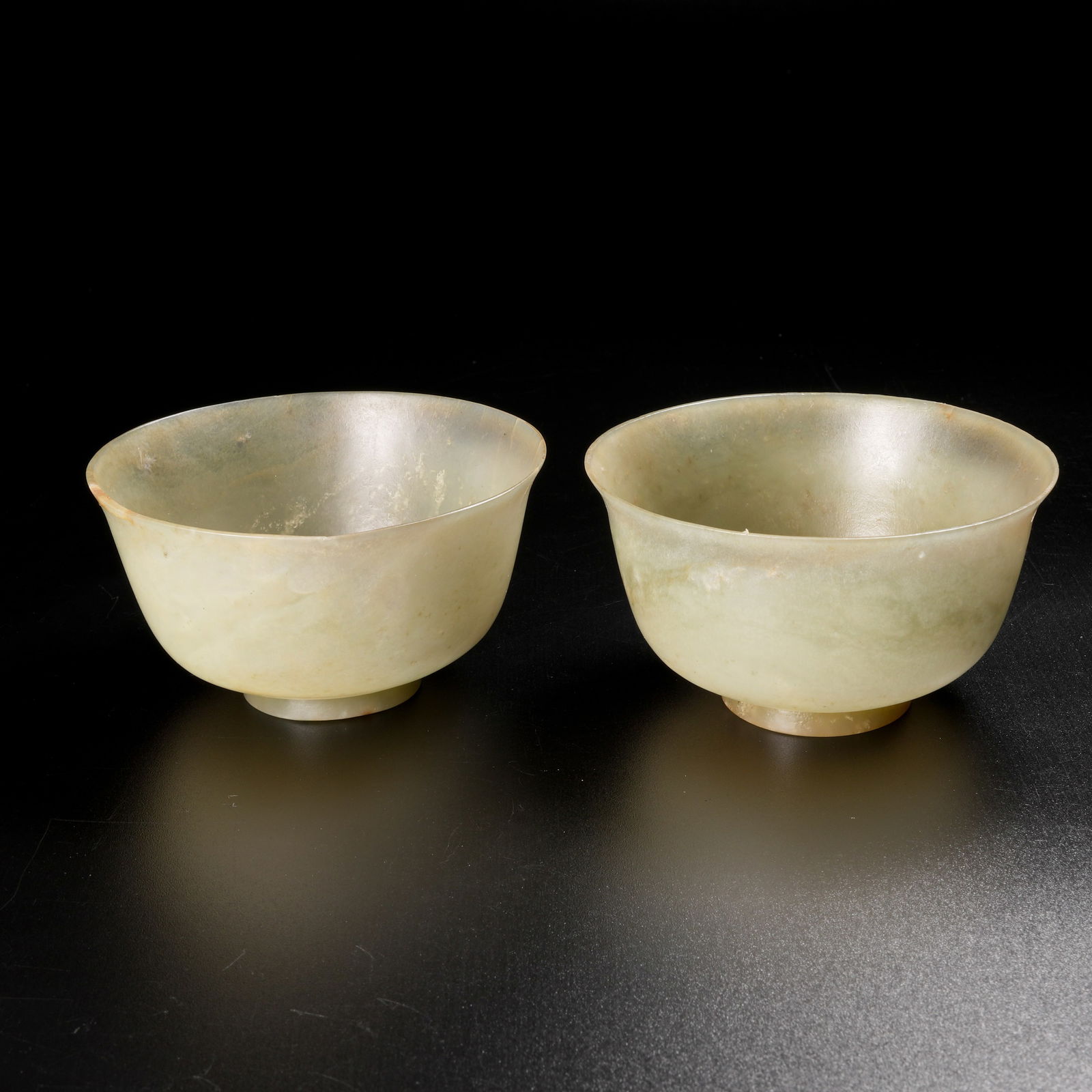 A SET OF HETIAN JADE CUPS (1 of 9)