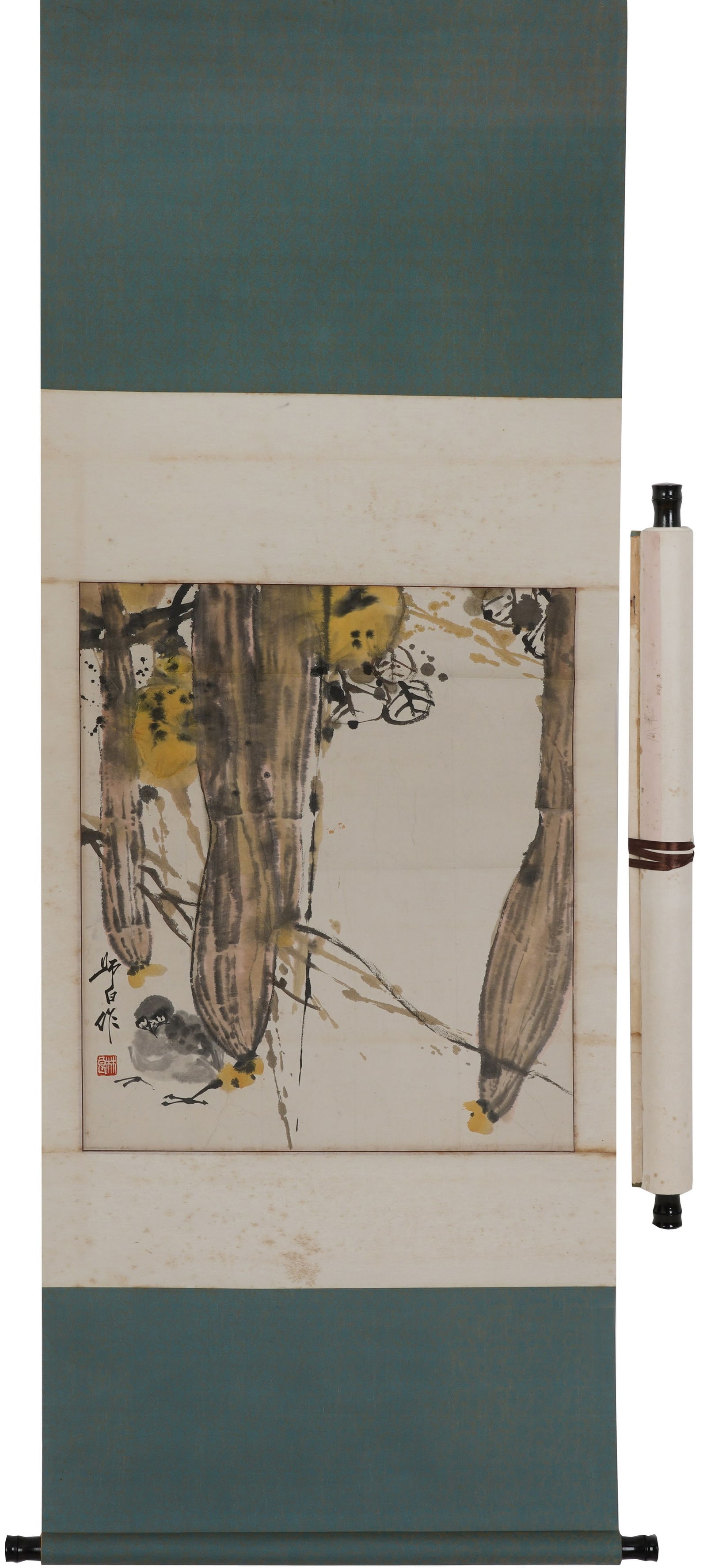 A CHICKS PAINTING ON PAPER BY LOU SHIBAI.婁師白 (1 of 10)