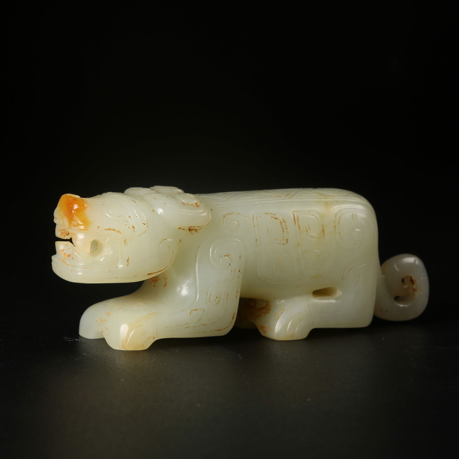 A HETIAN JADE TIGER TALLY PENDANT (1 of 10)