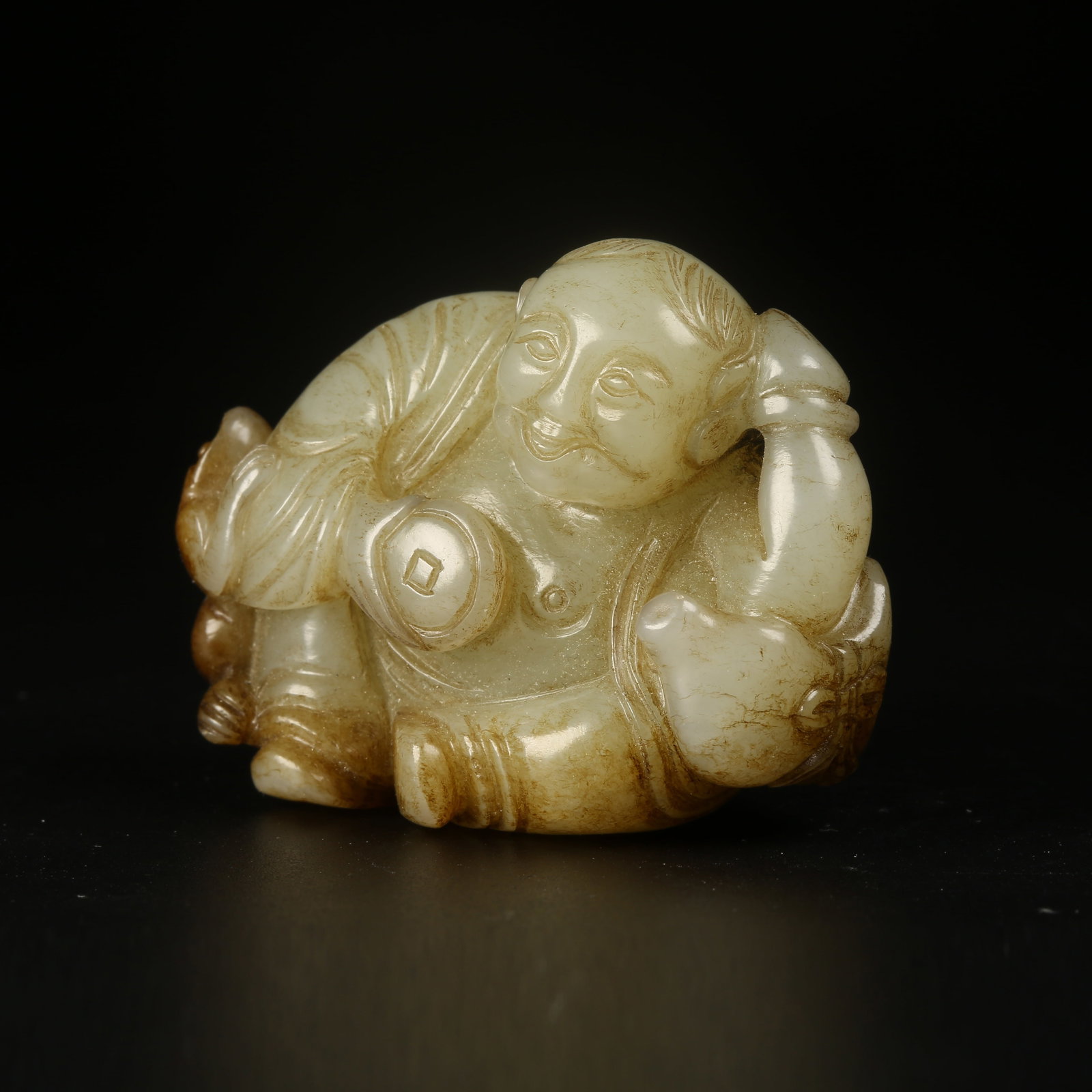 A HETIAN JADE FIGURE ORNAMENT (1 of 8)