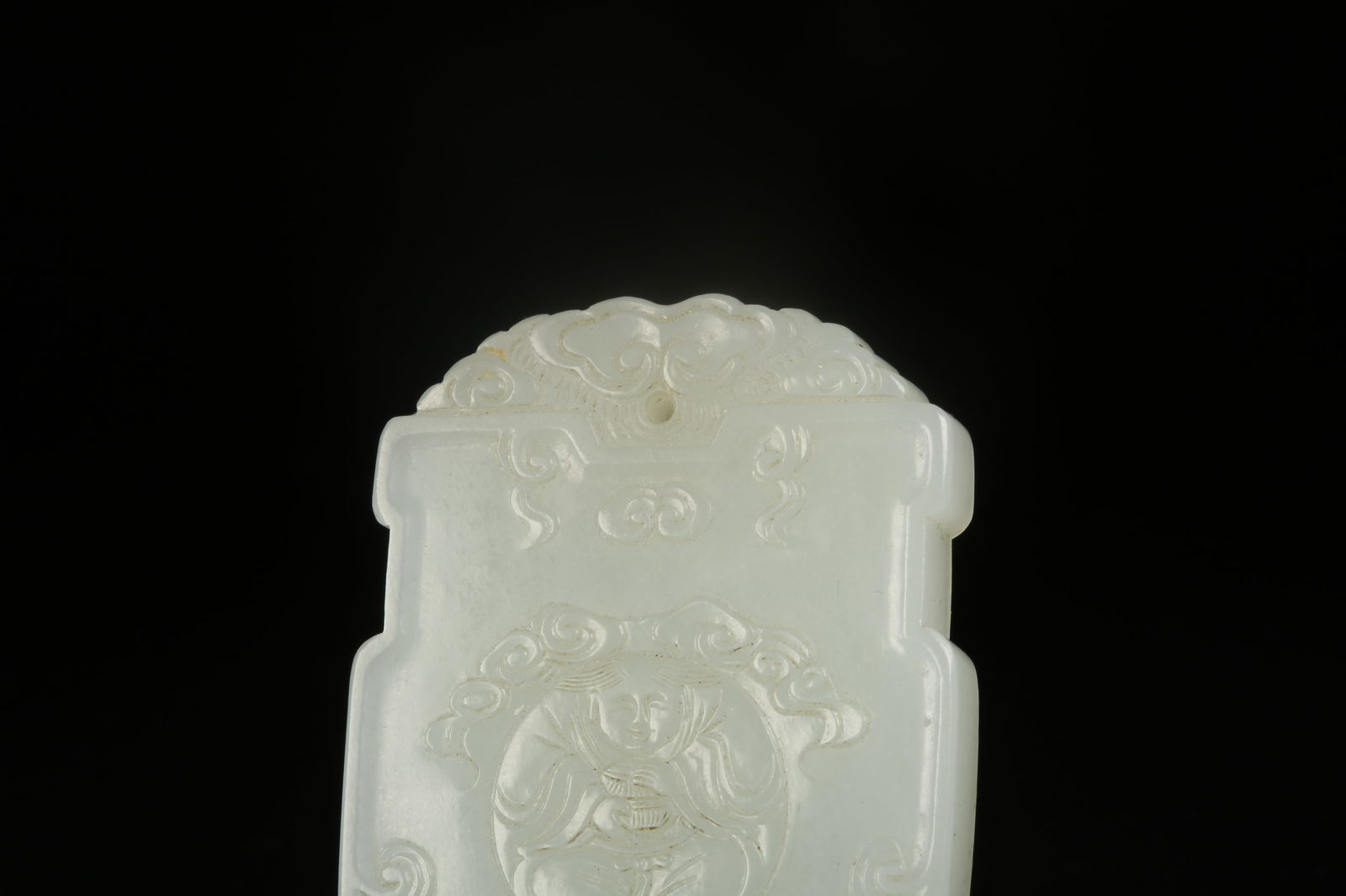 A HETIAN JADE FIGURE PATTERN PLAQUE - 2