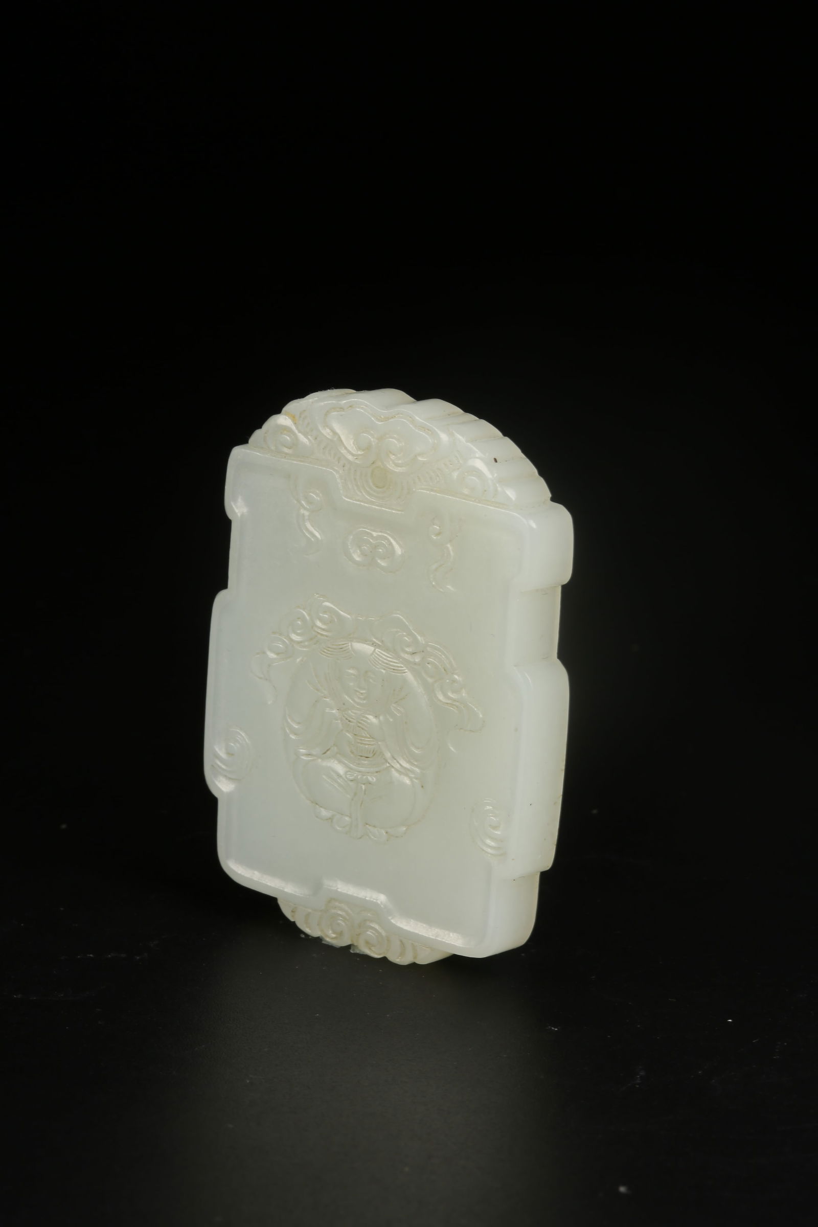 A HETIAN JADE FIGURE PATTERN PLAQUE - 5