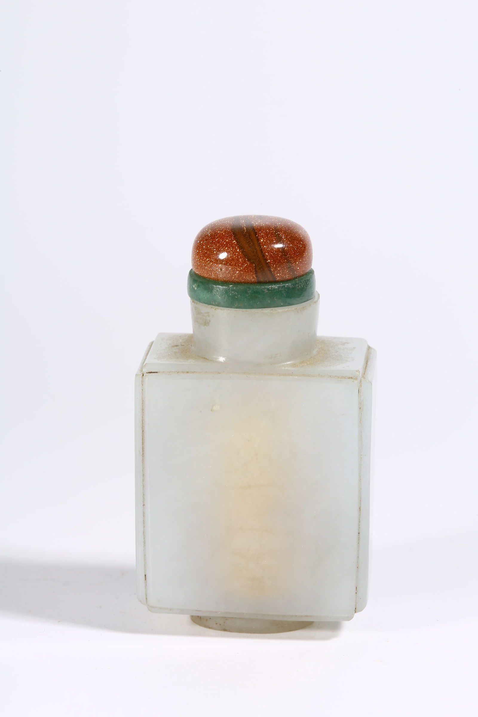 A SQUARE JADEITE SNUFF BOTTLE - 6