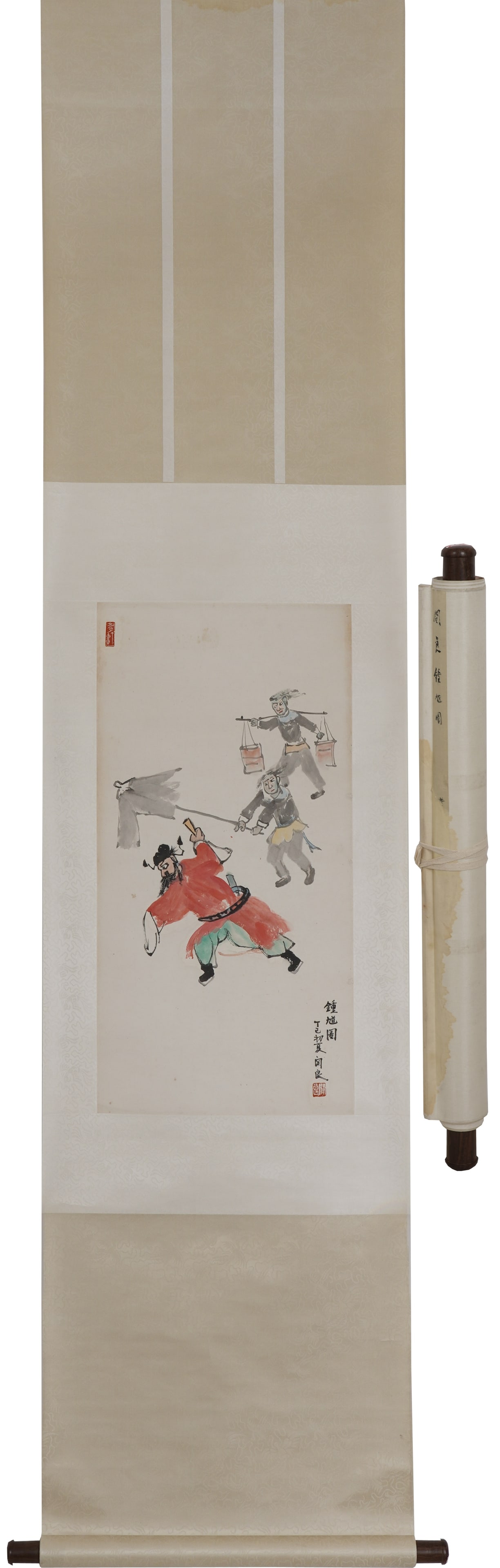 A ZHONG KUI PAINTING ON PAPER BY GUAN LIANG.關良 (1 of 11)