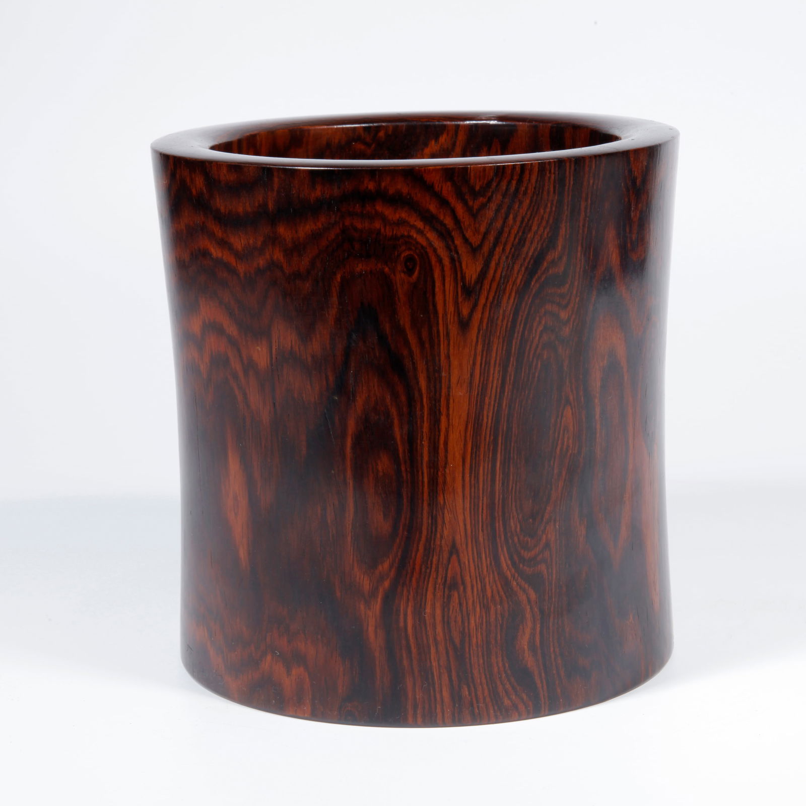 A ZITAN WOOD CARVING BRUSH HOLDER: Zitan Wood Carving Brush Holder