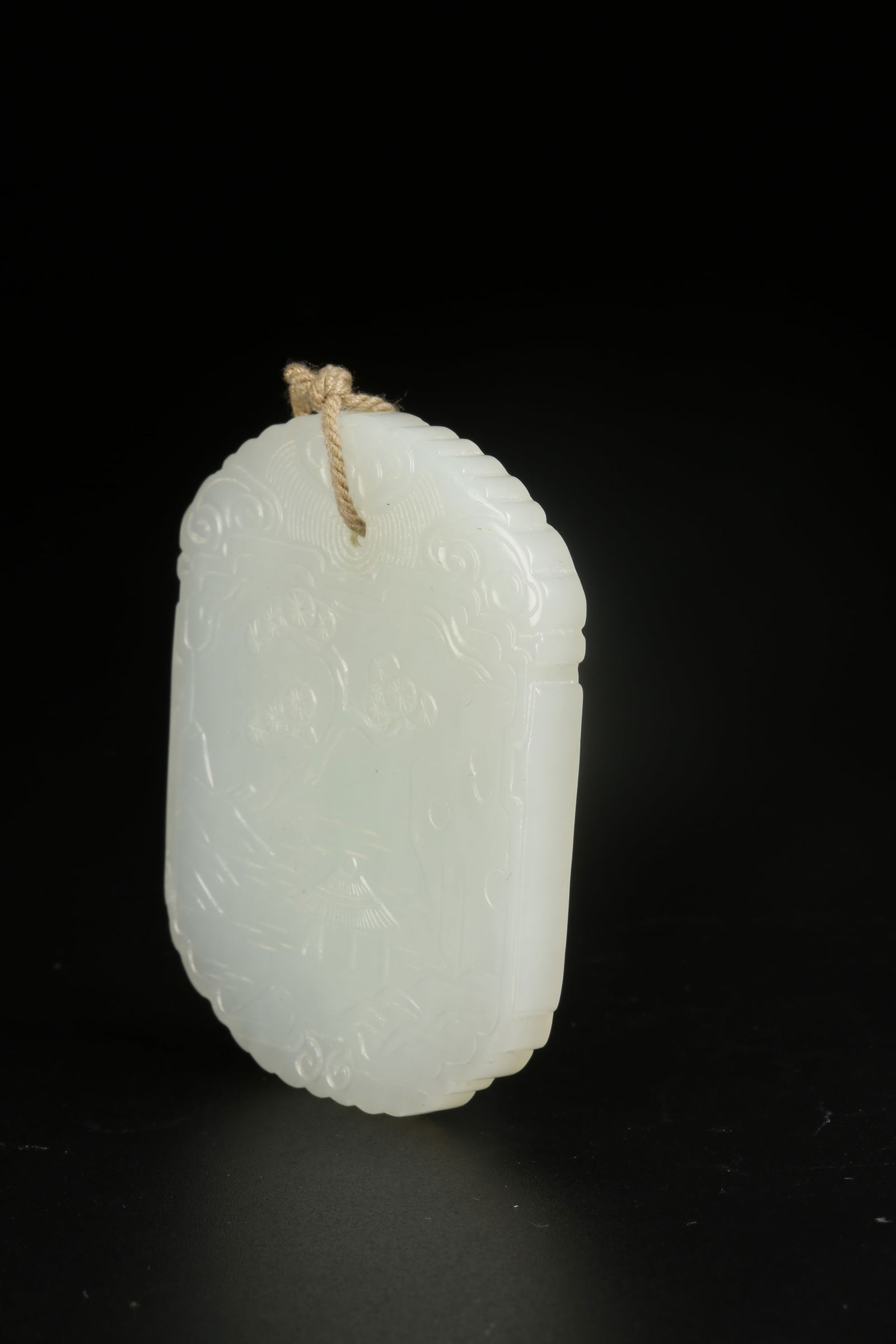 A HETIAN JADE LANDSCAPE PATTERN PLAQUE - 4