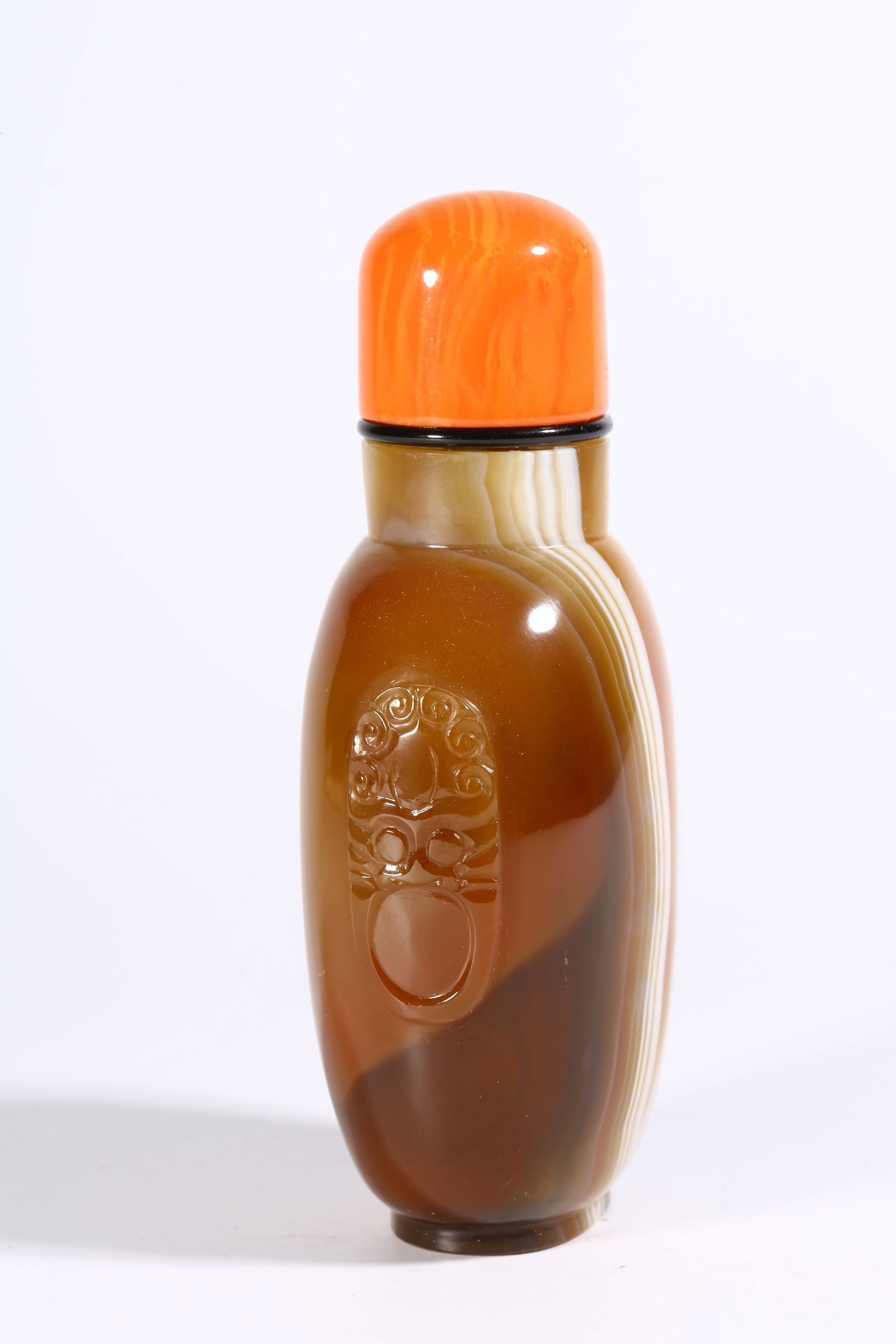 A AGATE SNUFF BOTTLE - 5