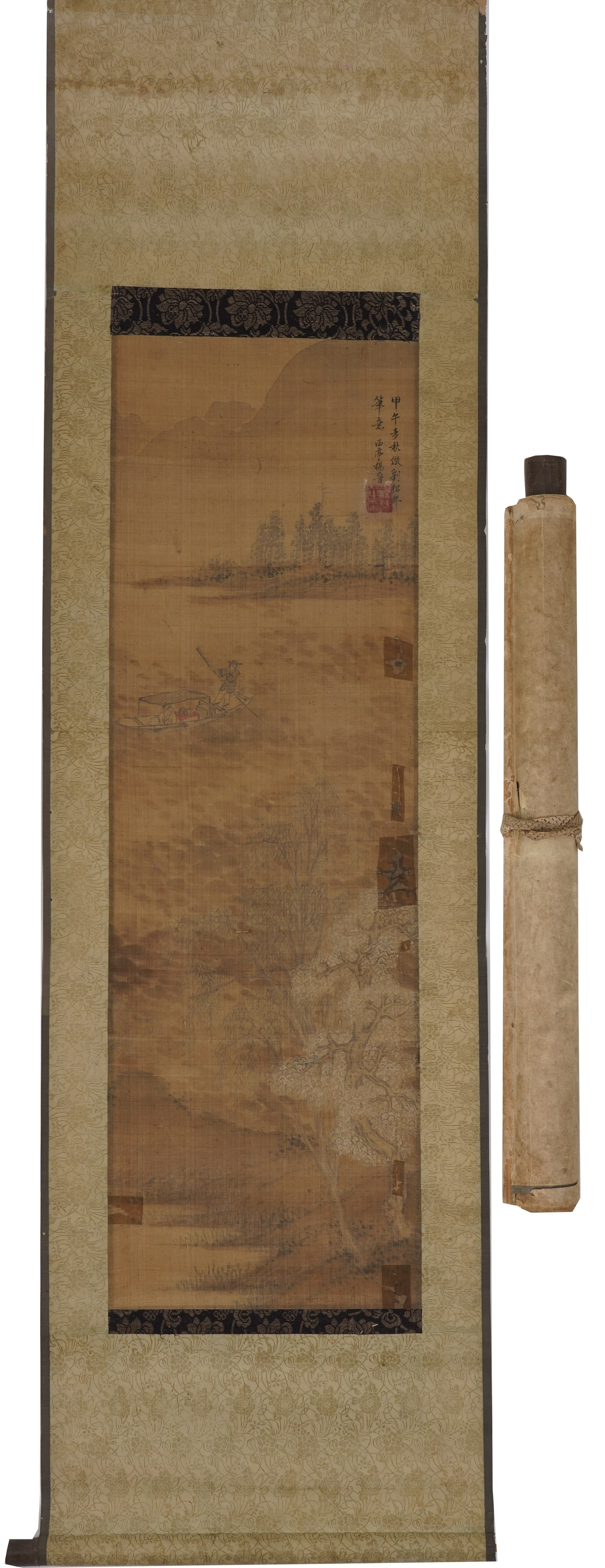 A LANDSCAPE PAINTING ON SILK BY LIU SONGNIAN.劉松年: Landscape Painting on Silk by Liu Songnian.劉松年