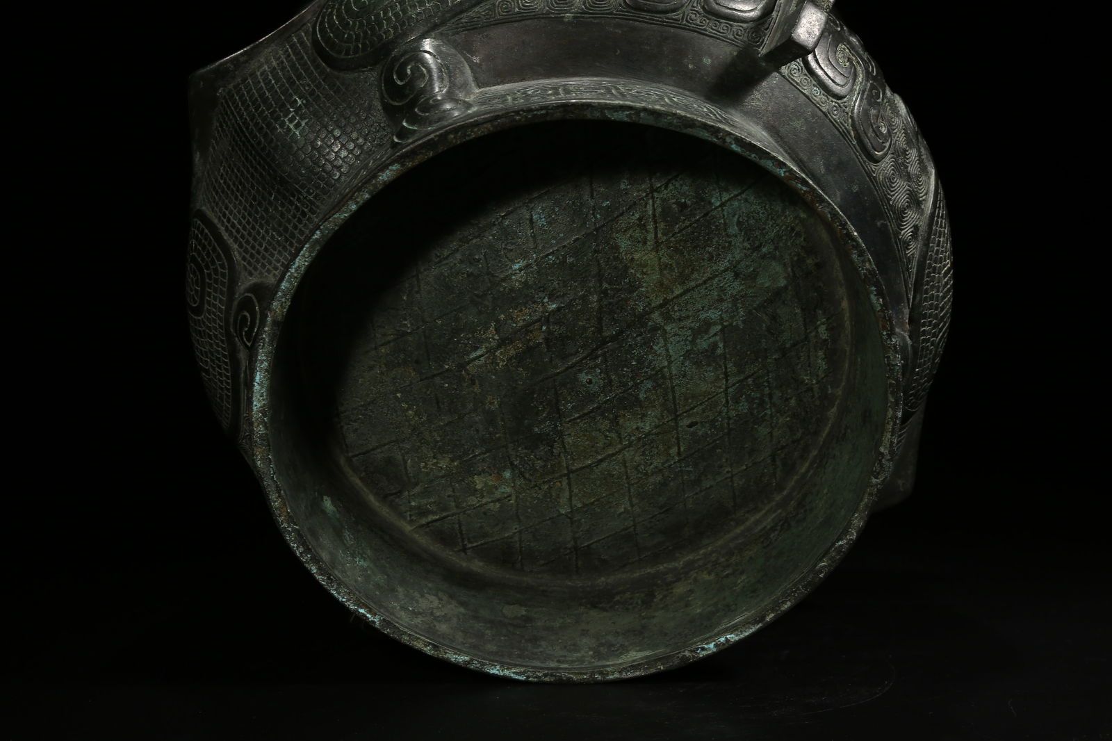 A BRONZE OWL-PATTERNED CENSER - 10