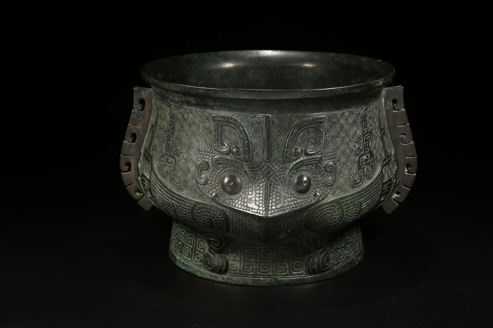 A BRONZE OWL-PATTERNED CENSER - 2