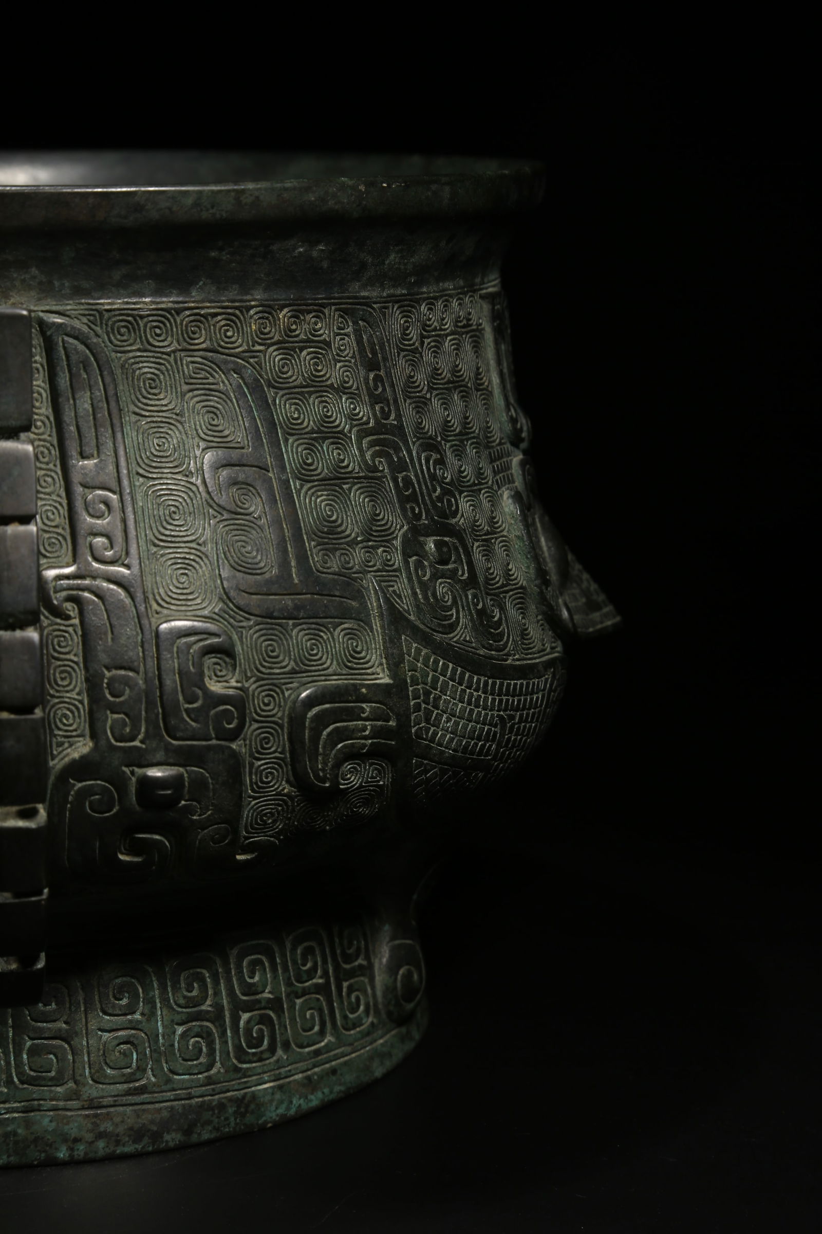 A BRONZE OWL-PATTERNED CENSER - 8