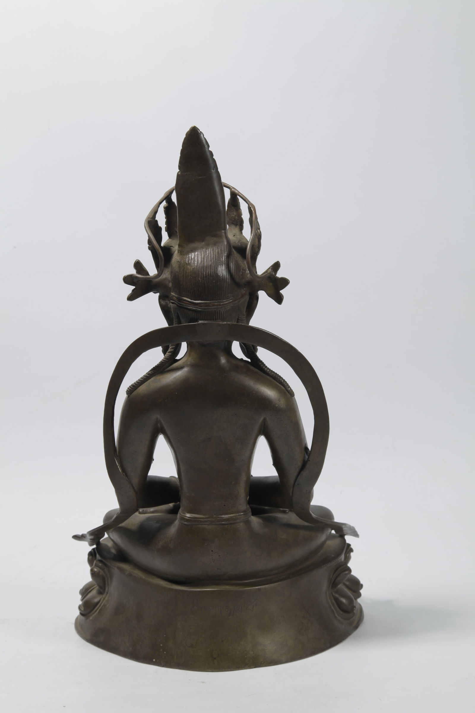 A BRONZE LONGEVITY BUDDHA STATUE - 5