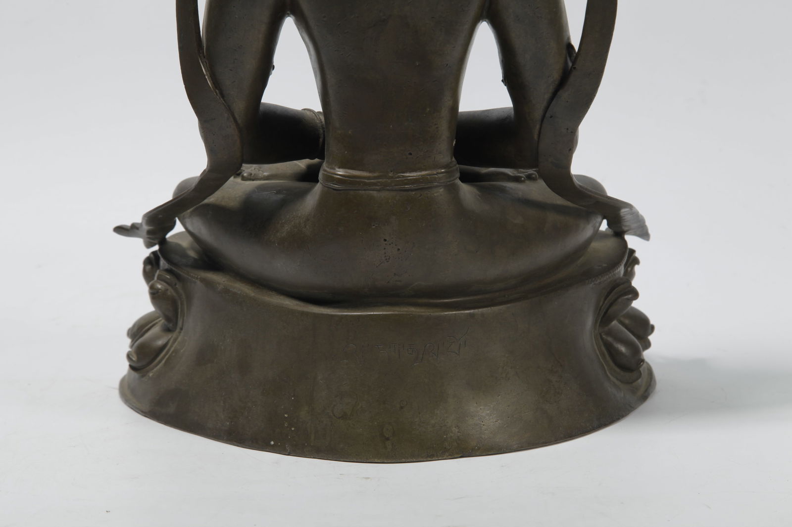 A BRONZE LONGEVITY BUDDHA STATUE - 7